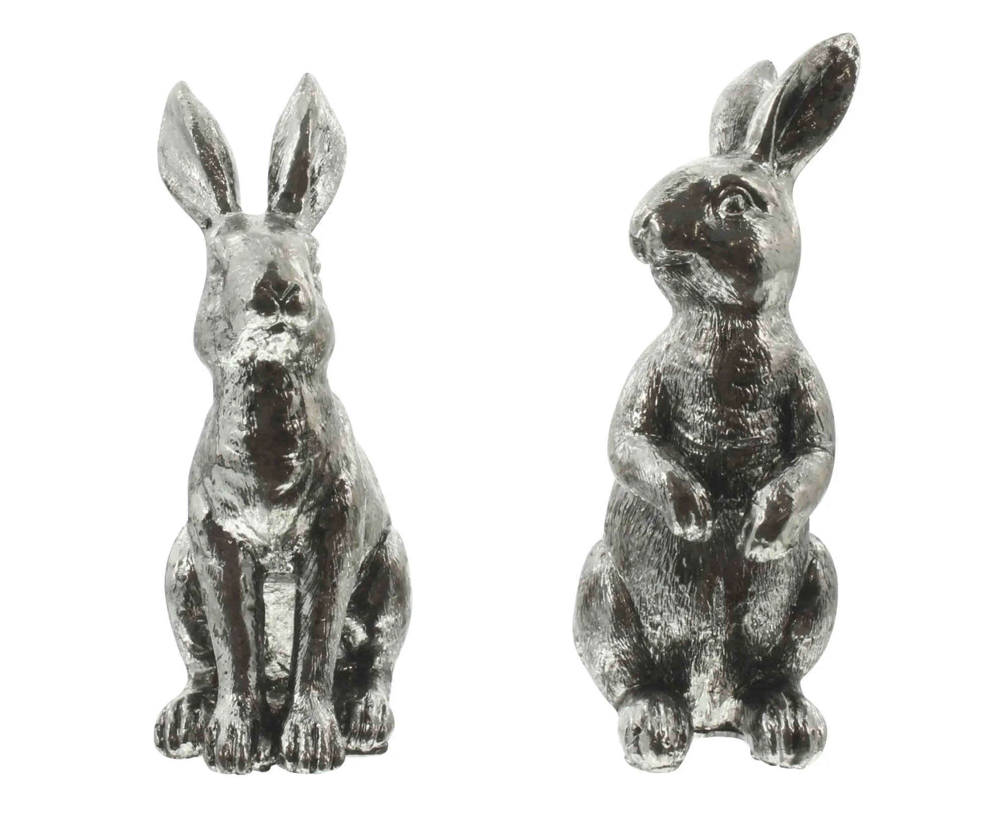 Acheter Lot de 2 lapins "argenté"  dans la boutique en ligne de Frank Flechtwaren pour Lapin &amp; co