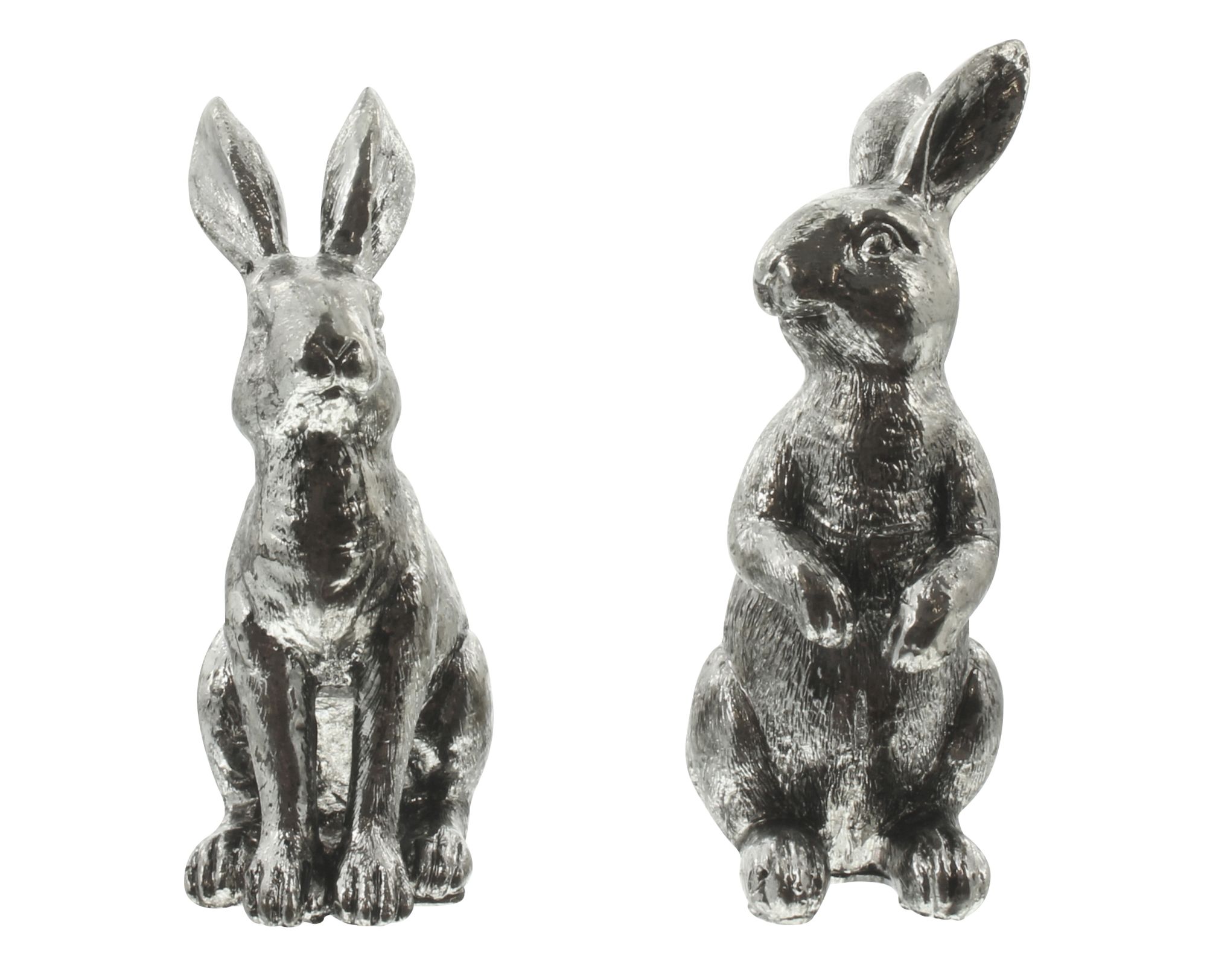Acheter Lot de 2 lapins "argenté"  dans la boutique en ligne de Frank Flechtwaren pour Lapin &amp; co
