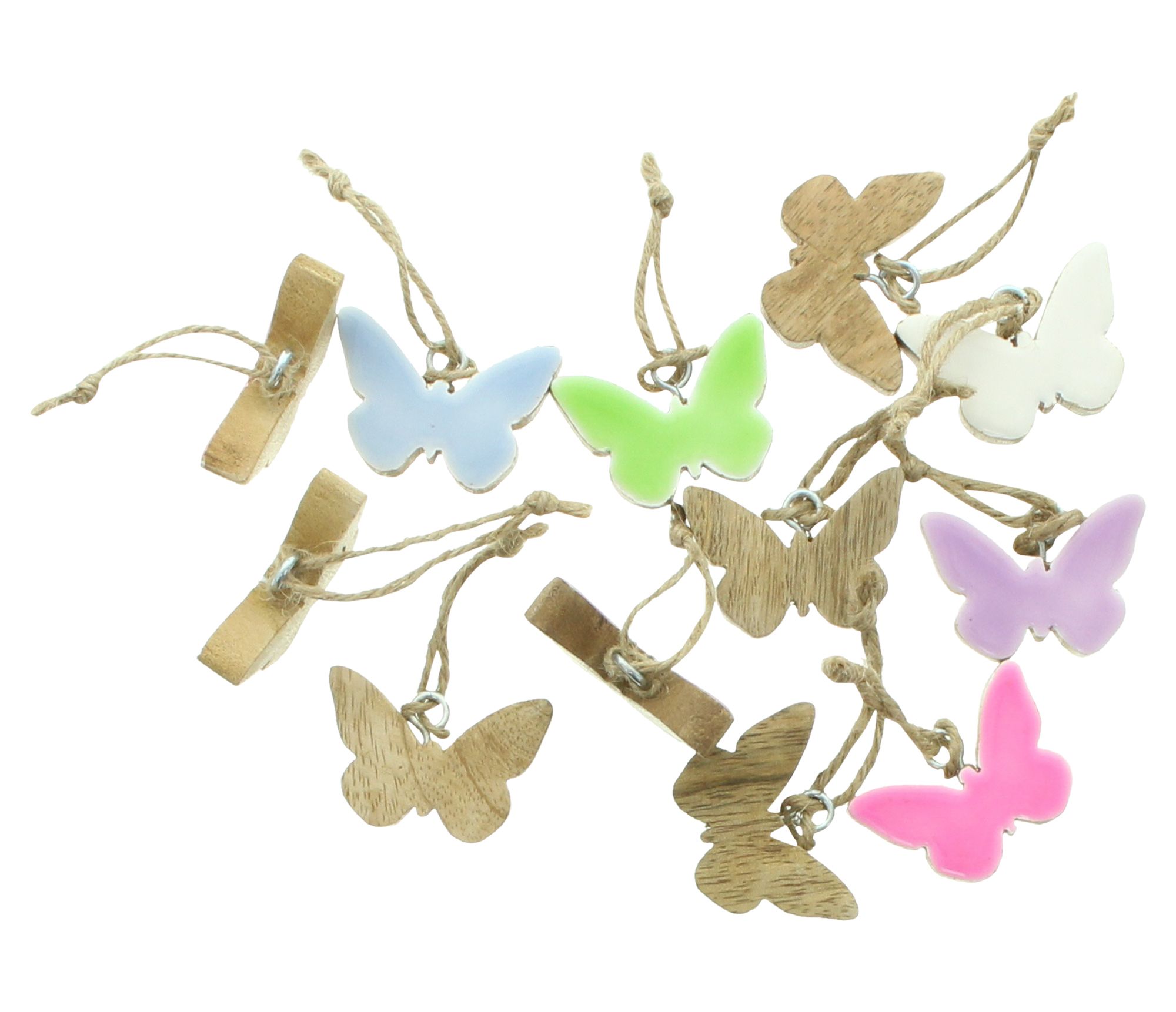 Acheter Lot de 12 suspensions "papillon"  dans la boutique en ligne de Frank Flechtwaren pour Décorations à suspendre