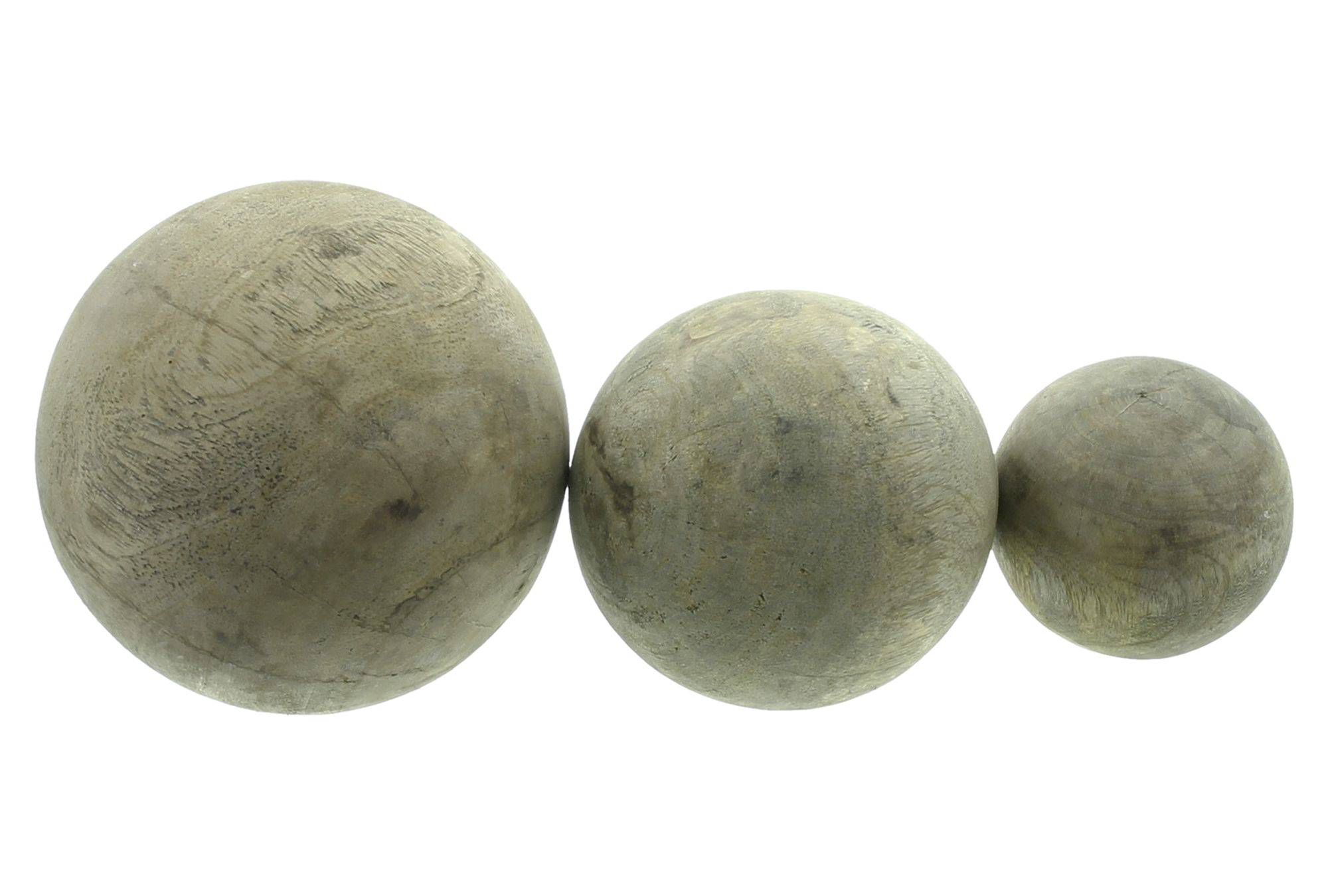 Acheter Lot de 3 boules "Bois de manguier"  dans la boutique en ligne de Frank Flechtwaren pour Boules décoratives