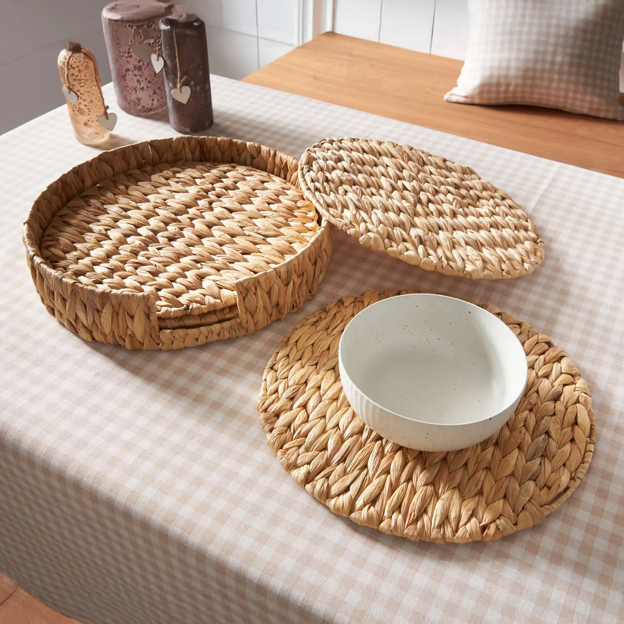 Acheter Sets de tables " jacinthe d'eau", 5pcs.  dans la boutique en ligne de Frank Flechtwaren