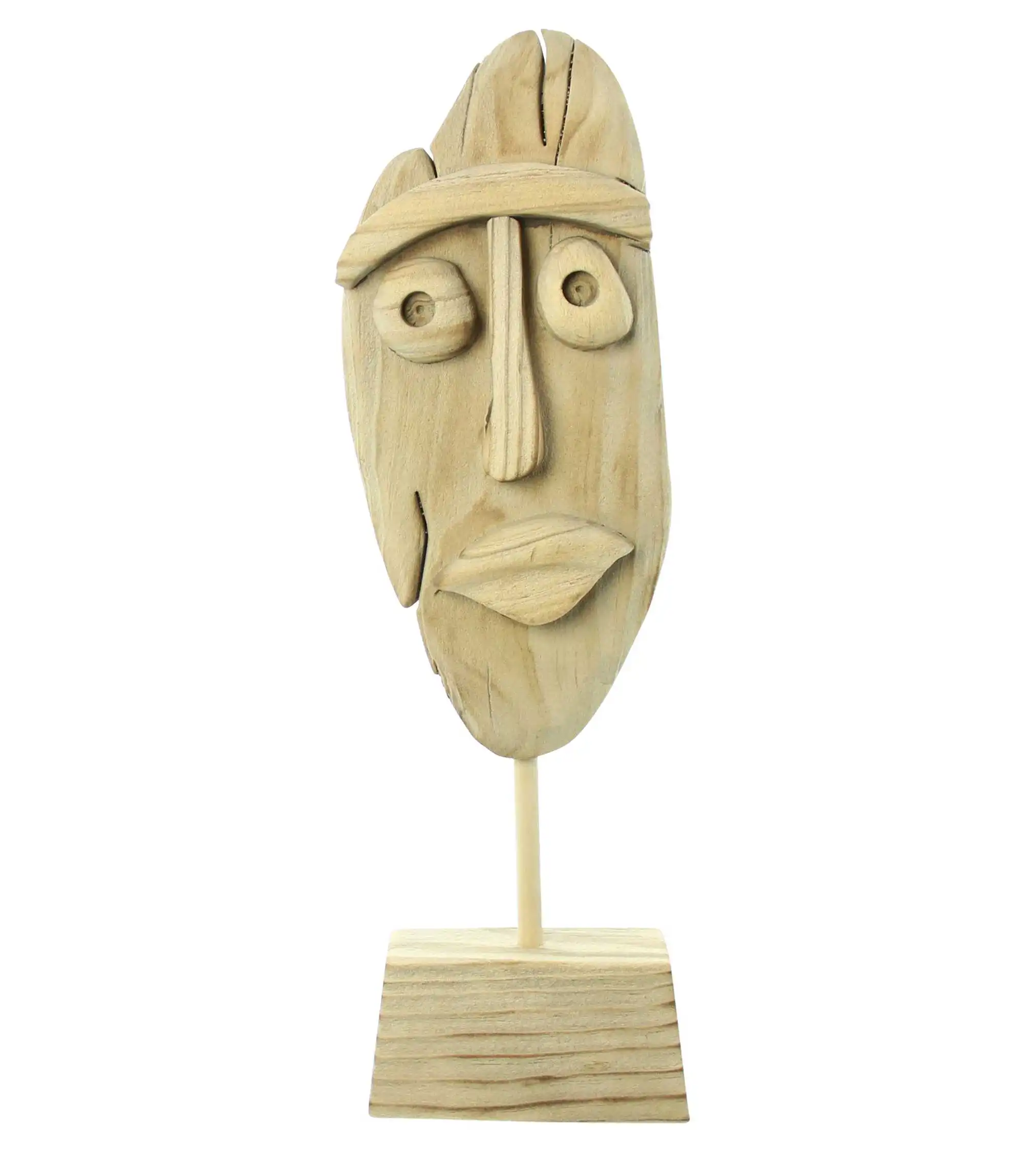 Acheter Décoration en bois "visage"  dans la boutique en ligne de Frank Flechtwaren pour Figurines décoratives