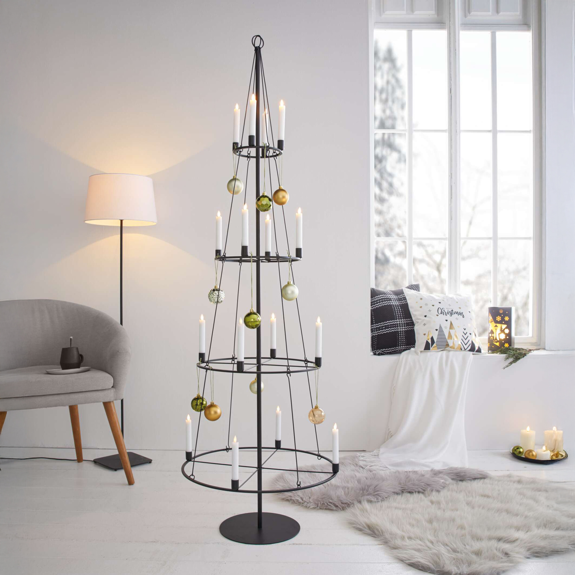 Acheter Arbre métallique "pyramide", grand  dans la boutique en ligne de Frank Flechtwaren pour Sapins