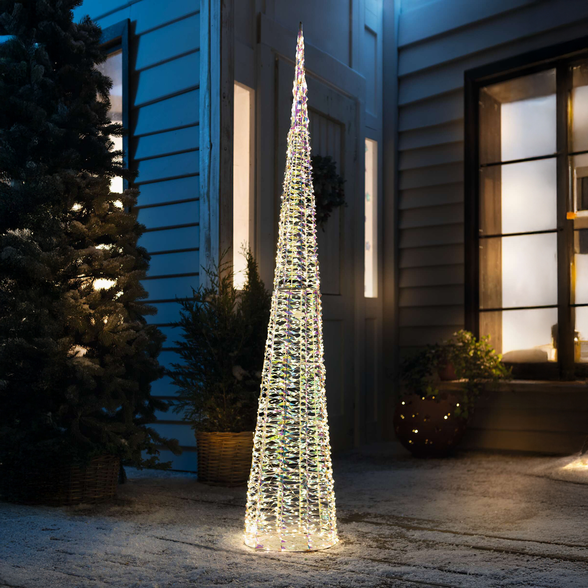 Acheter Cône LED "Rainbow ", grand  dans la boutique en ligne de Frank Flechtwaren pour Noël
