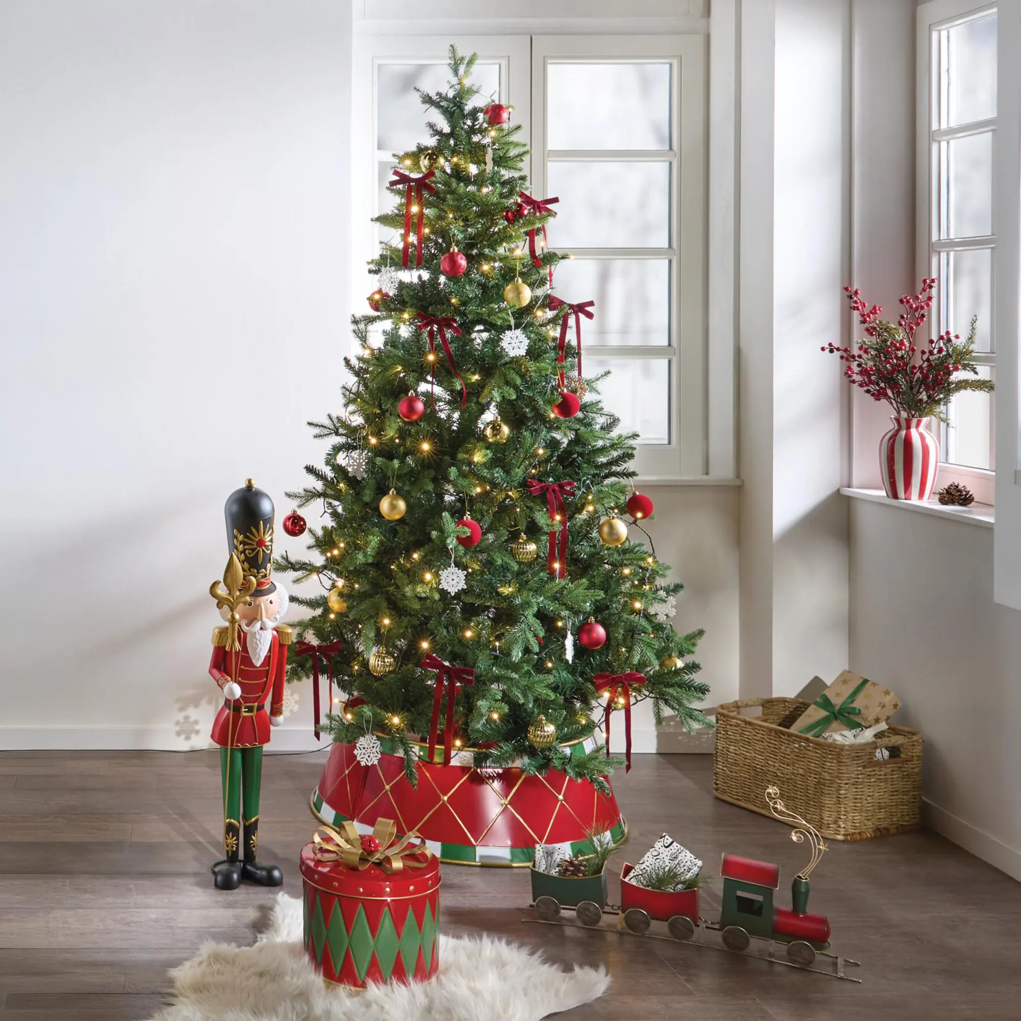 Acheter Boules de Noël « Gold &amp; Red », lot de 30 dans la boutique en ligne de Frank Flechtwaren pour Décorations pour sapins de Noël