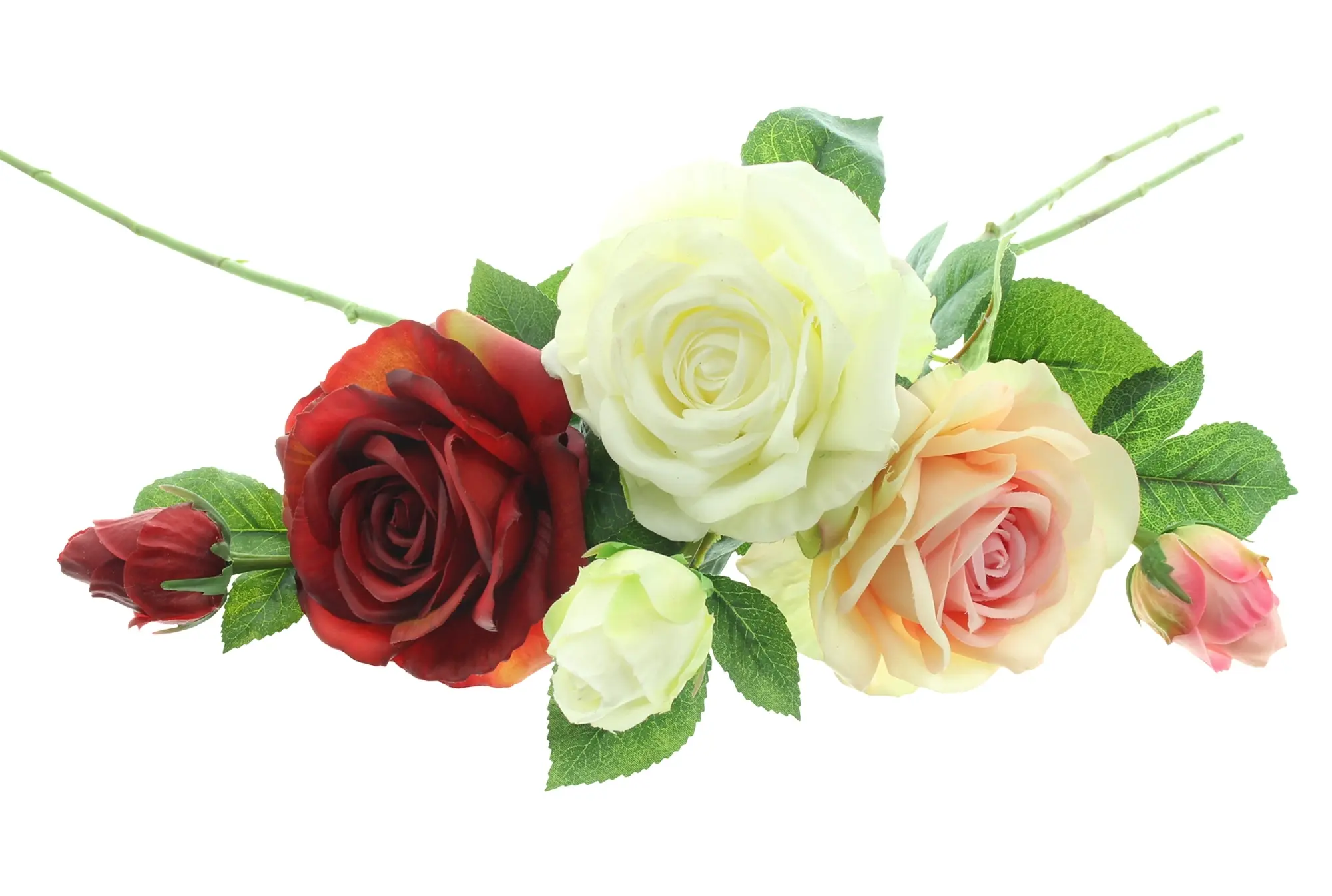 Acheter Lot de 3 fleurs artificielles "roses"  dans la boutique en ligne de Frank Flechtwaren pour Plantes artificielles