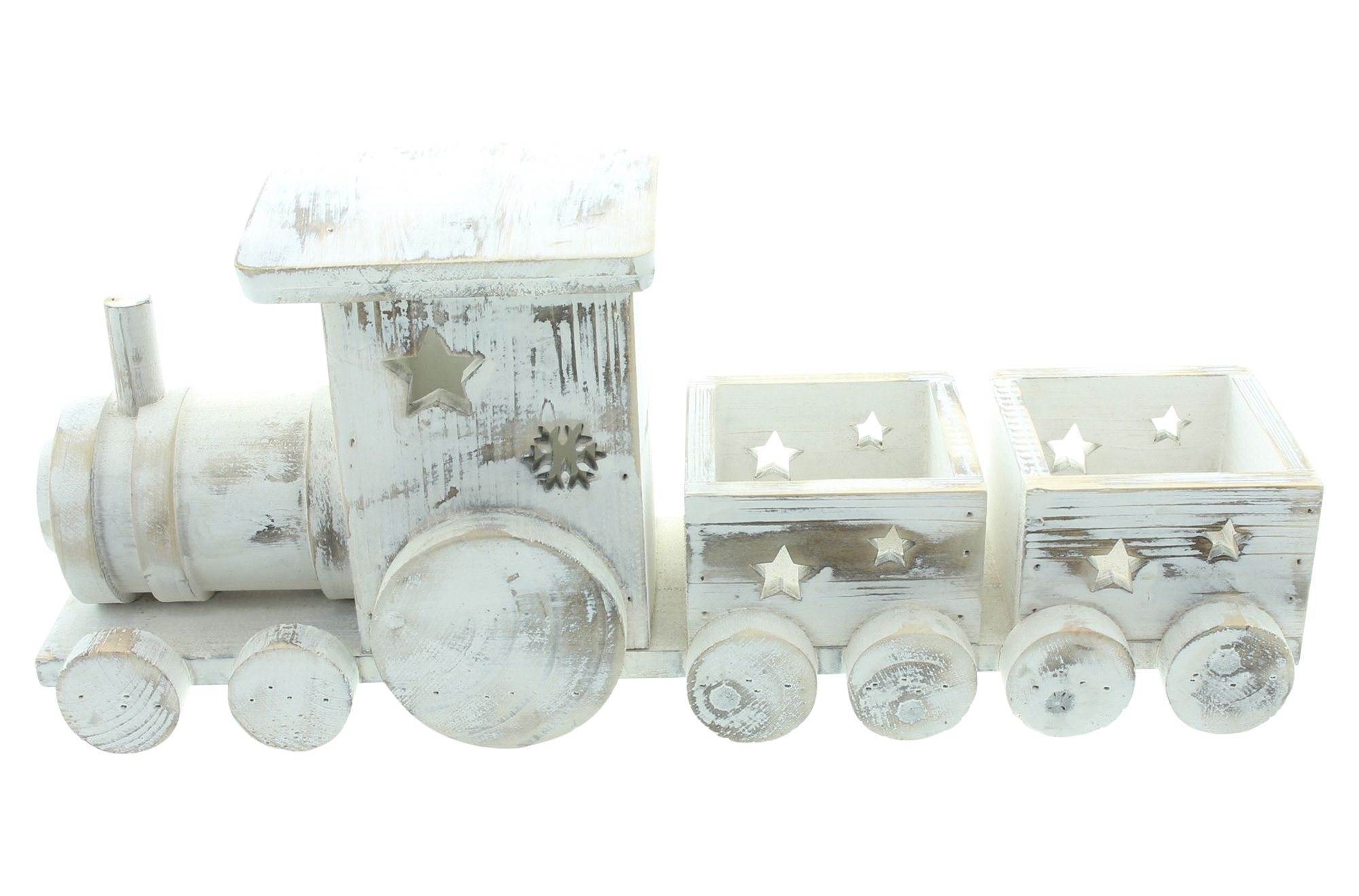 Acheter Train décoratif "Shabby-White"  dans la boutique en ligne de Frank Flechtwaren pour Look de fête : menthe &amp; blanc