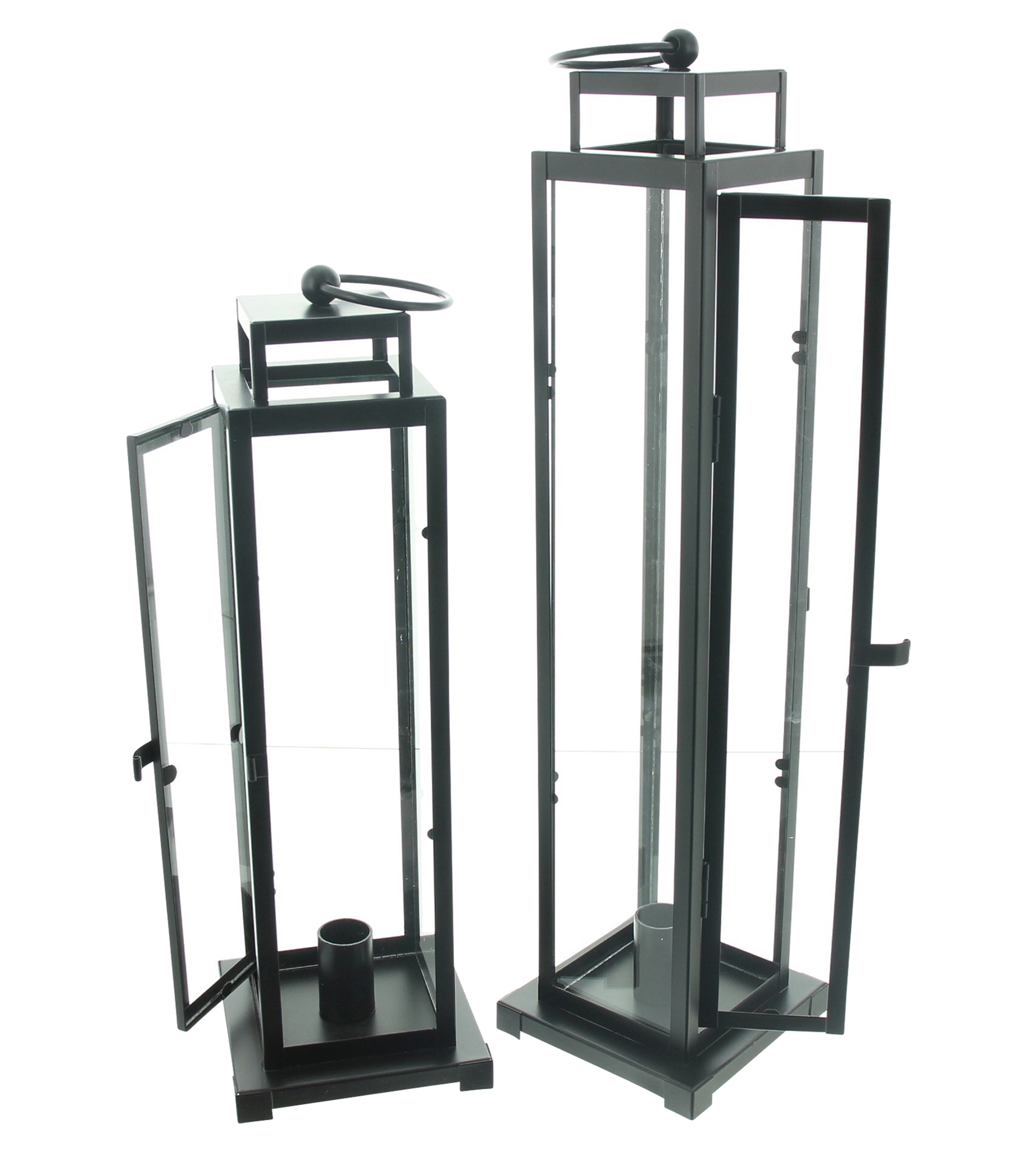 Acheter Lot de 2 lanternes "Modern Black"  dans la boutique en ligne de Frank Flechtwaren pour Lanternes