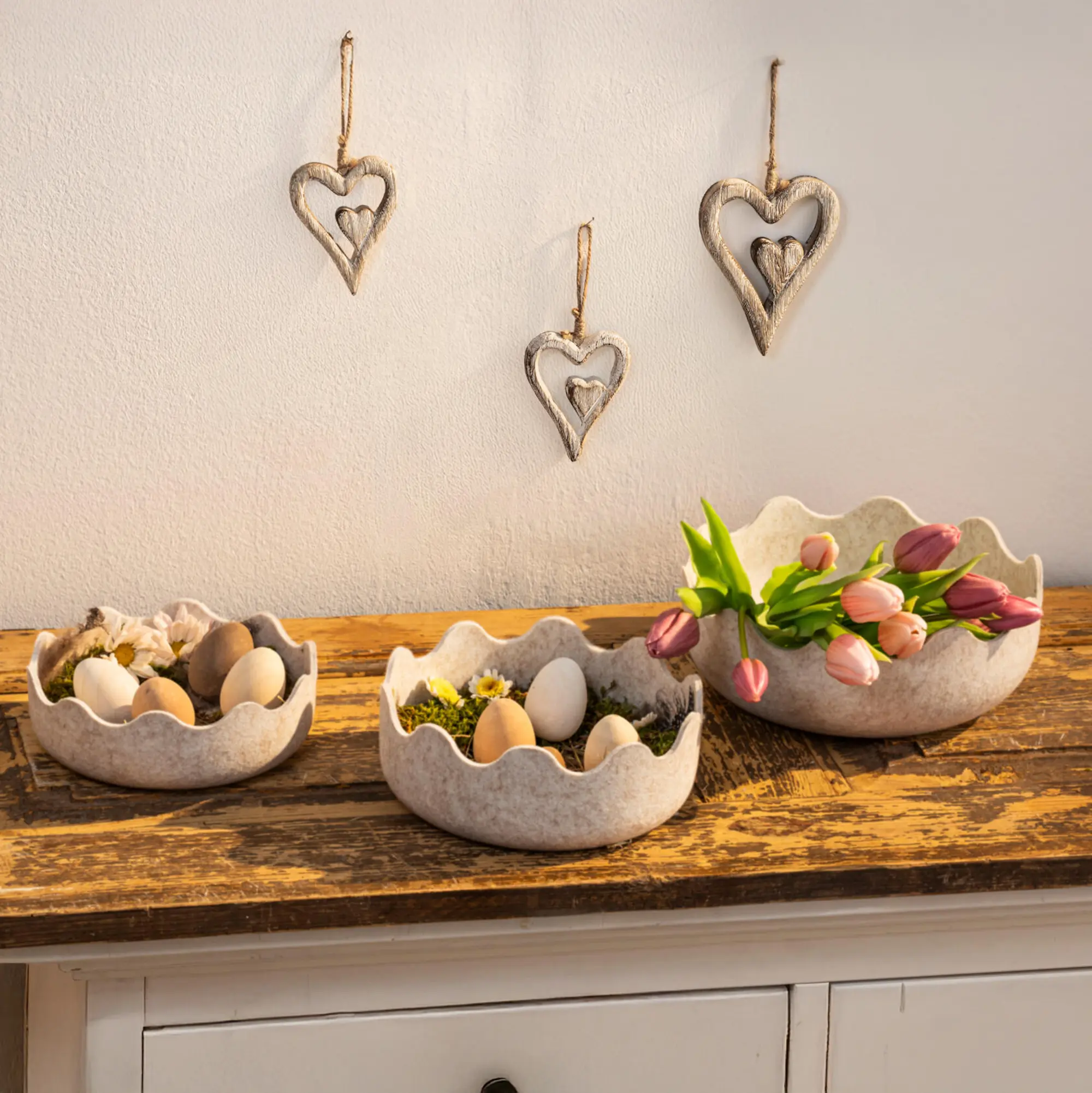 Acheter Lot de 3 coupes "oeuf de Pâques"  dans la boutique en ligne de Frank Flechtwaren pour Oeufs Pâques