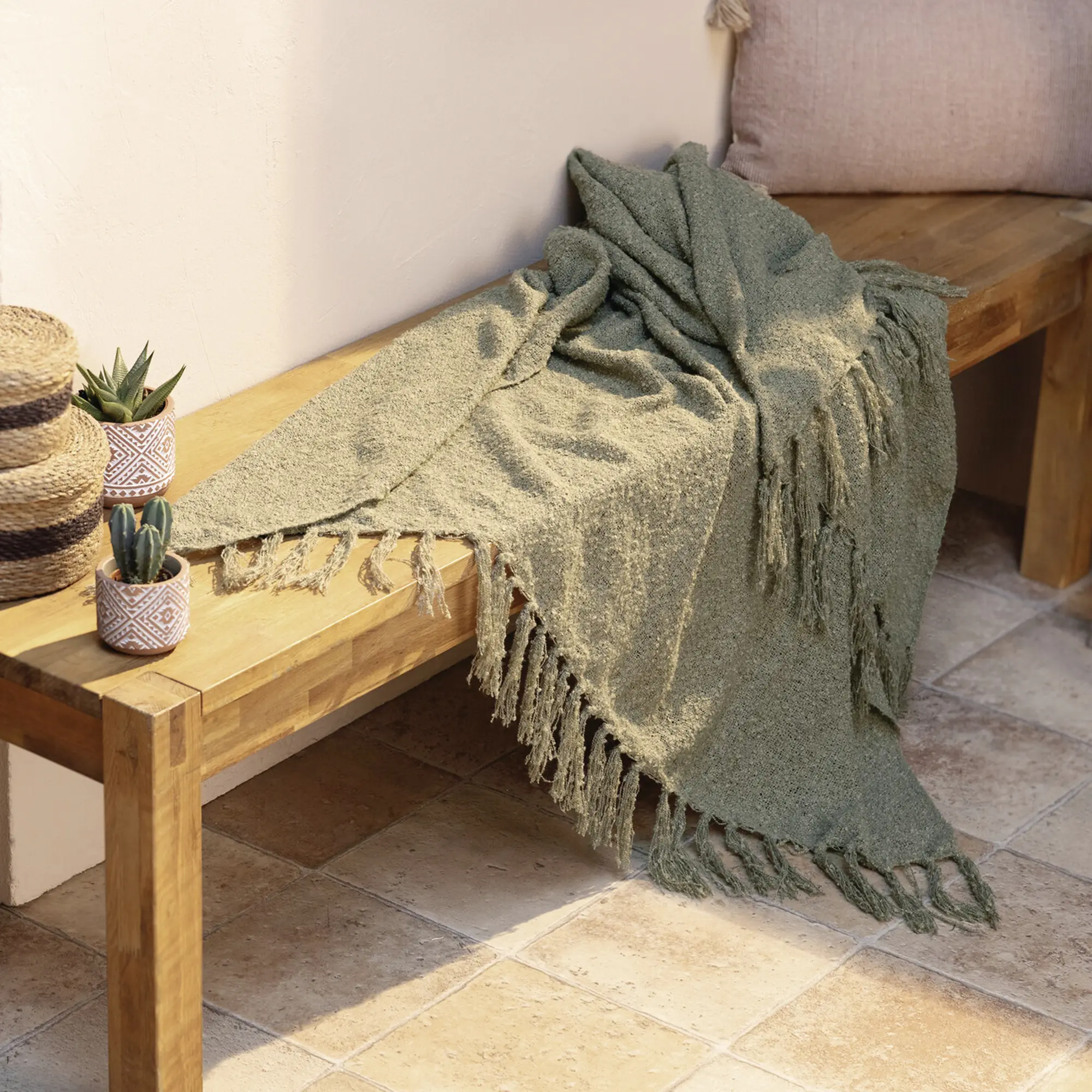 Acheter Couverture "vert olive"  dans la boutique en ligne de Frank Flechtwaren
