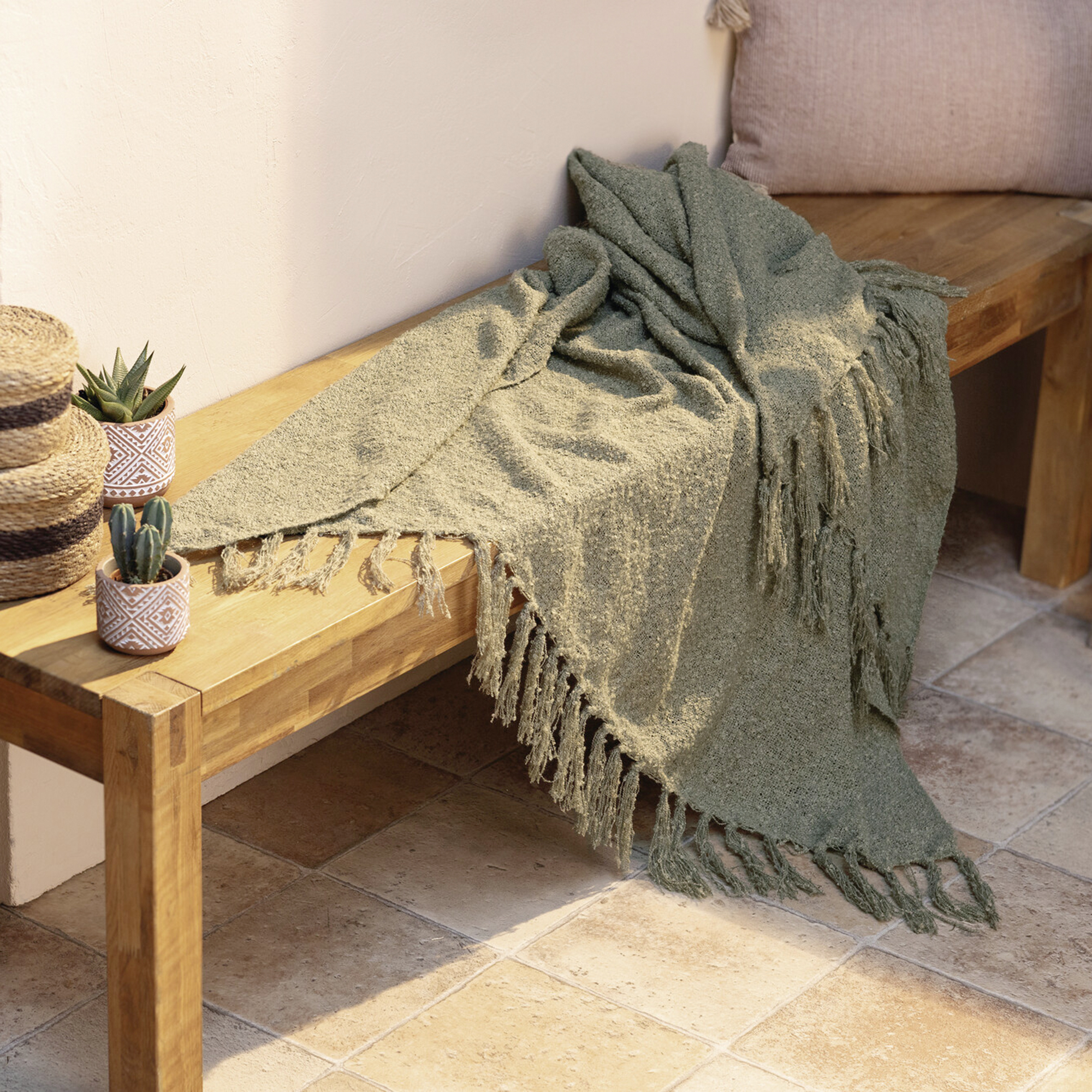 Acheter Couverture "vert olive"  dans la boutique en ligne de Frank Flechtwaren