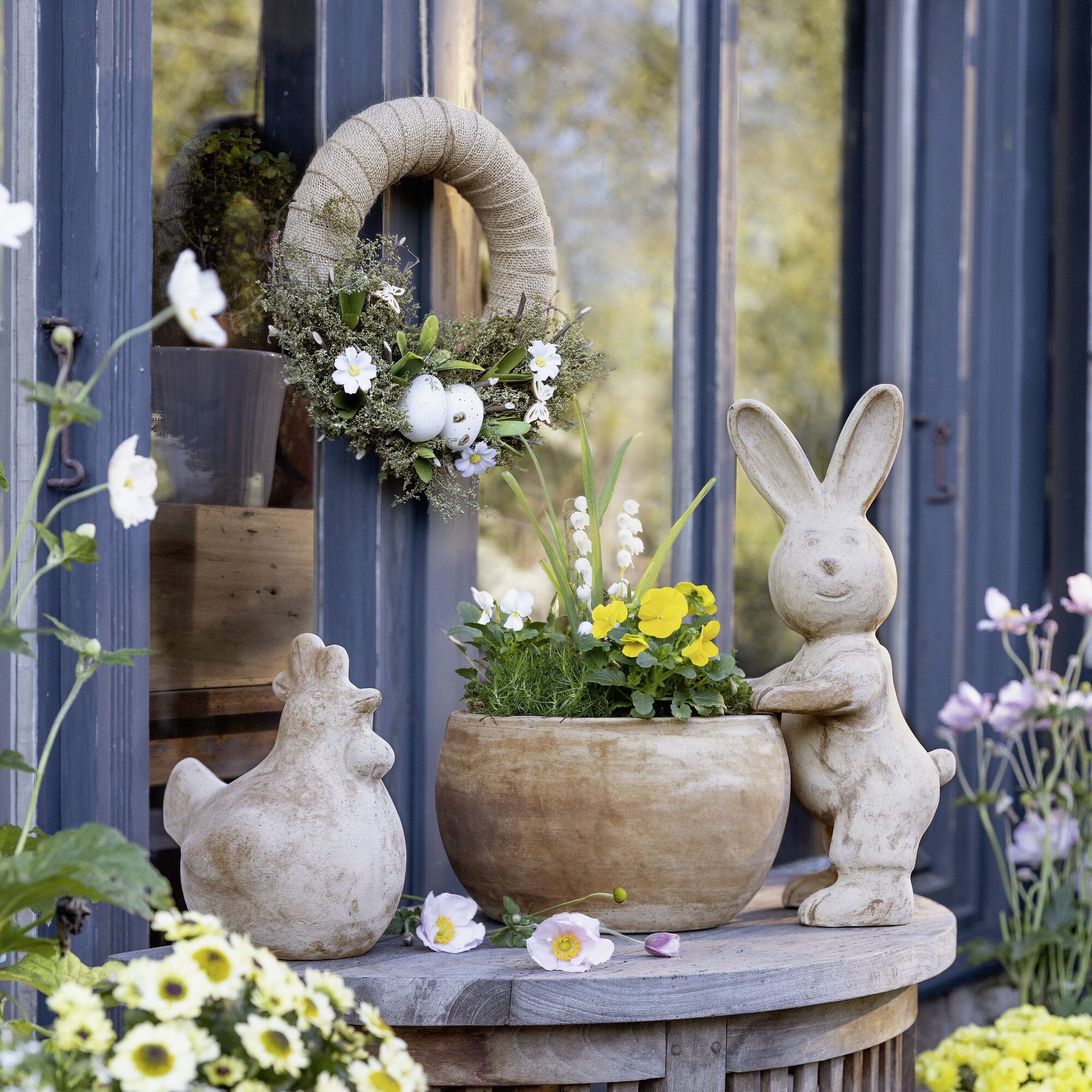Acheter Couronne "jardin de Pâques"  dans la boutique en ligne de Frank Flechtwaren pour Couronnes de Pâques