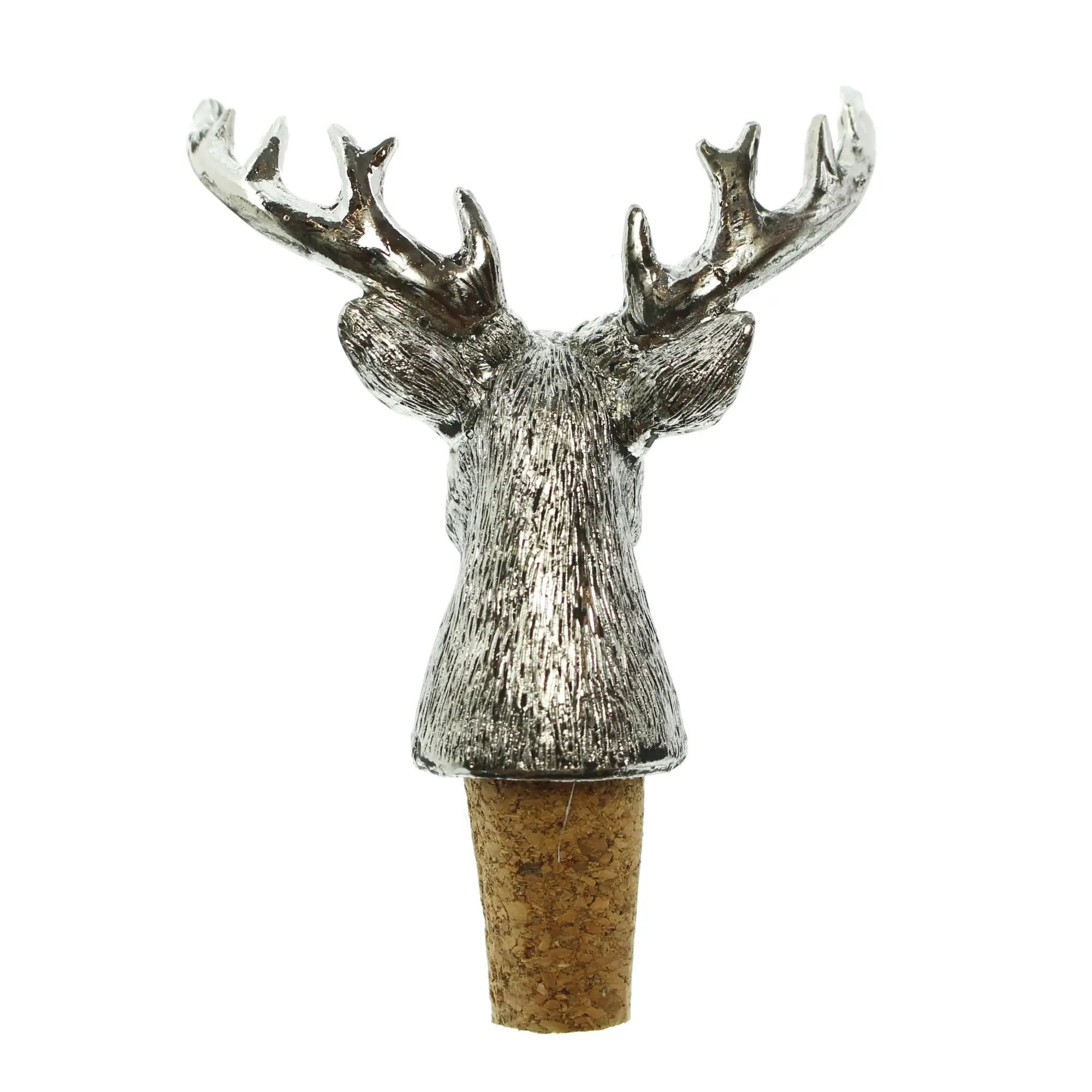 Acheter Lot de 2 bouchons pour bouteilles "cerf argenté"  dans la boutique en ligne de Frank Flechtwaren pour Motif tendance cerf