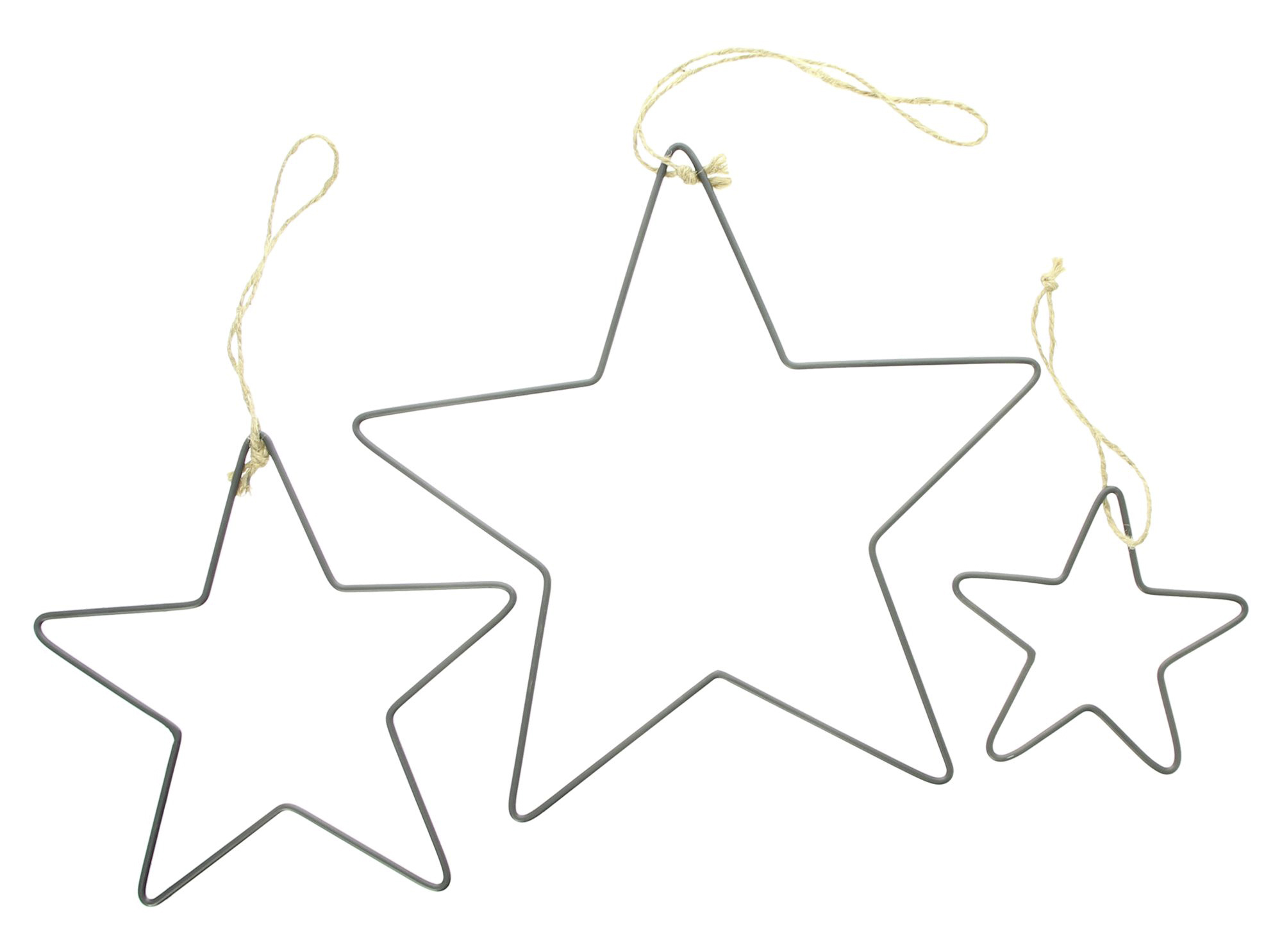 Acheter Lot de 3 suspensions "étoile"  dans la boutique en ligne de Frank Flechtwaren pour Noël