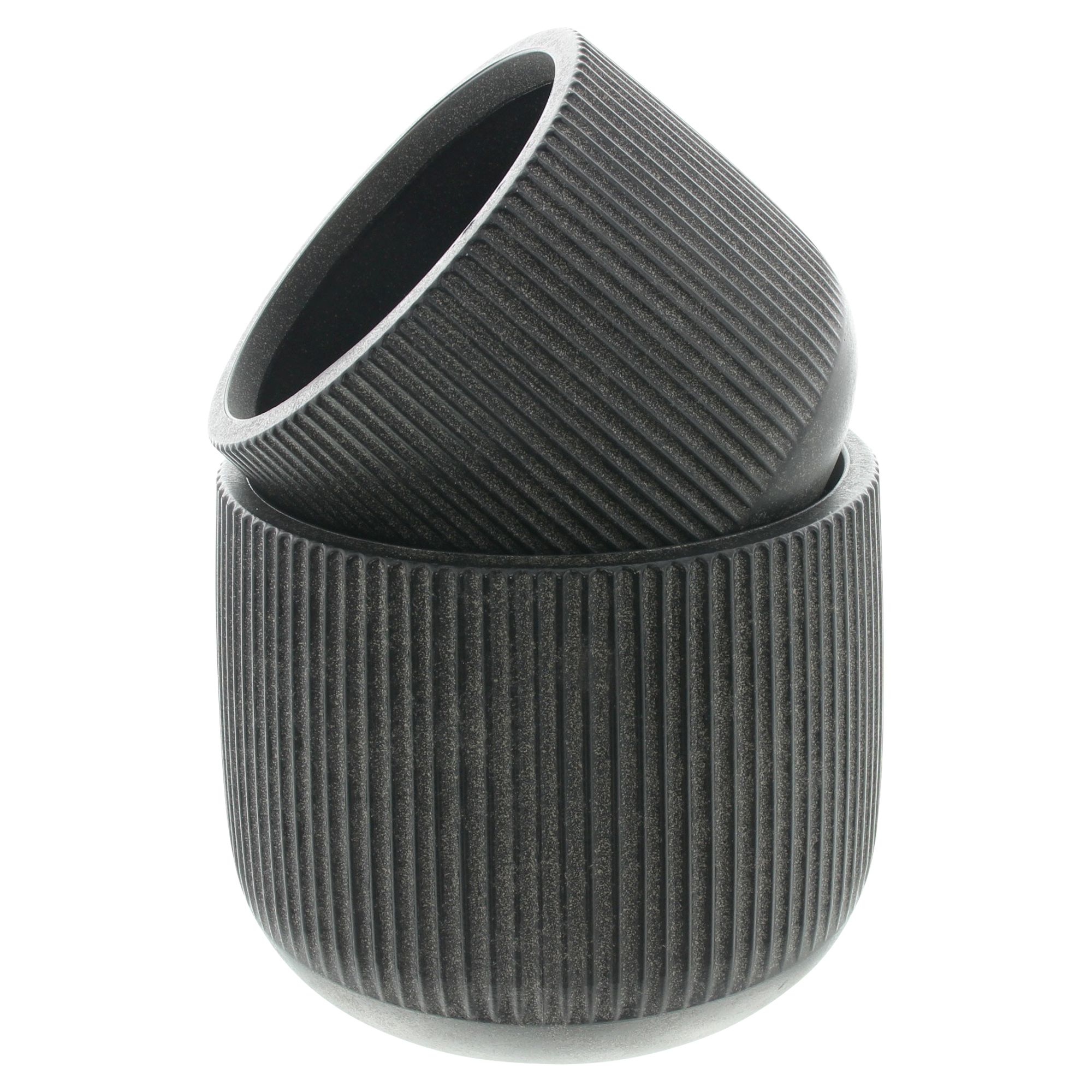 Acheter Lot de 2 cache-pots "Rainures"  dans la boutique en ligne de Frank Flechtwaren pour Jardinières