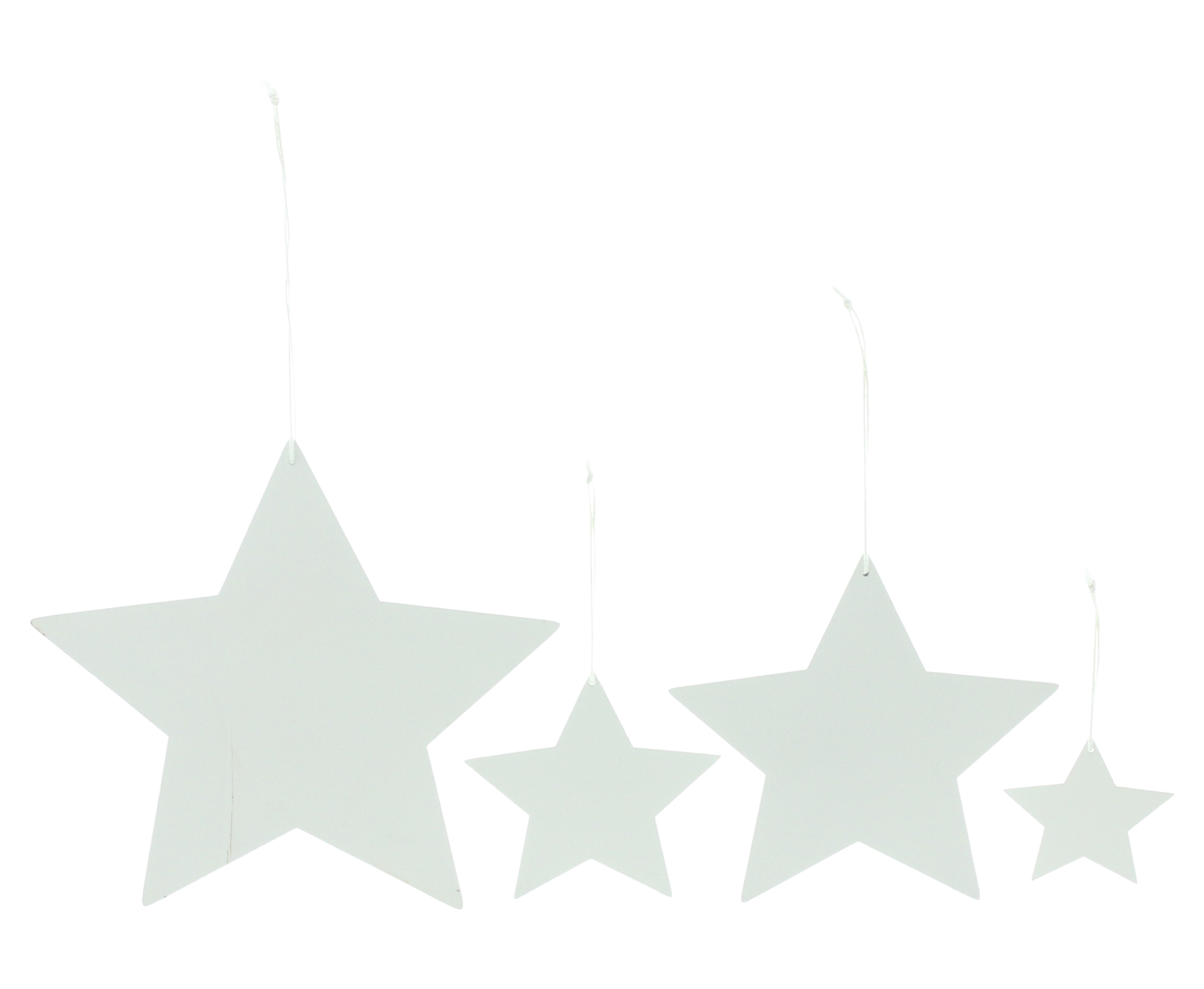 Acheter Lot de 4 suspensions étoiles "White"  dans la boutique en ligne de Frank Flechtwaren pour Décorations pour sapins de Noël