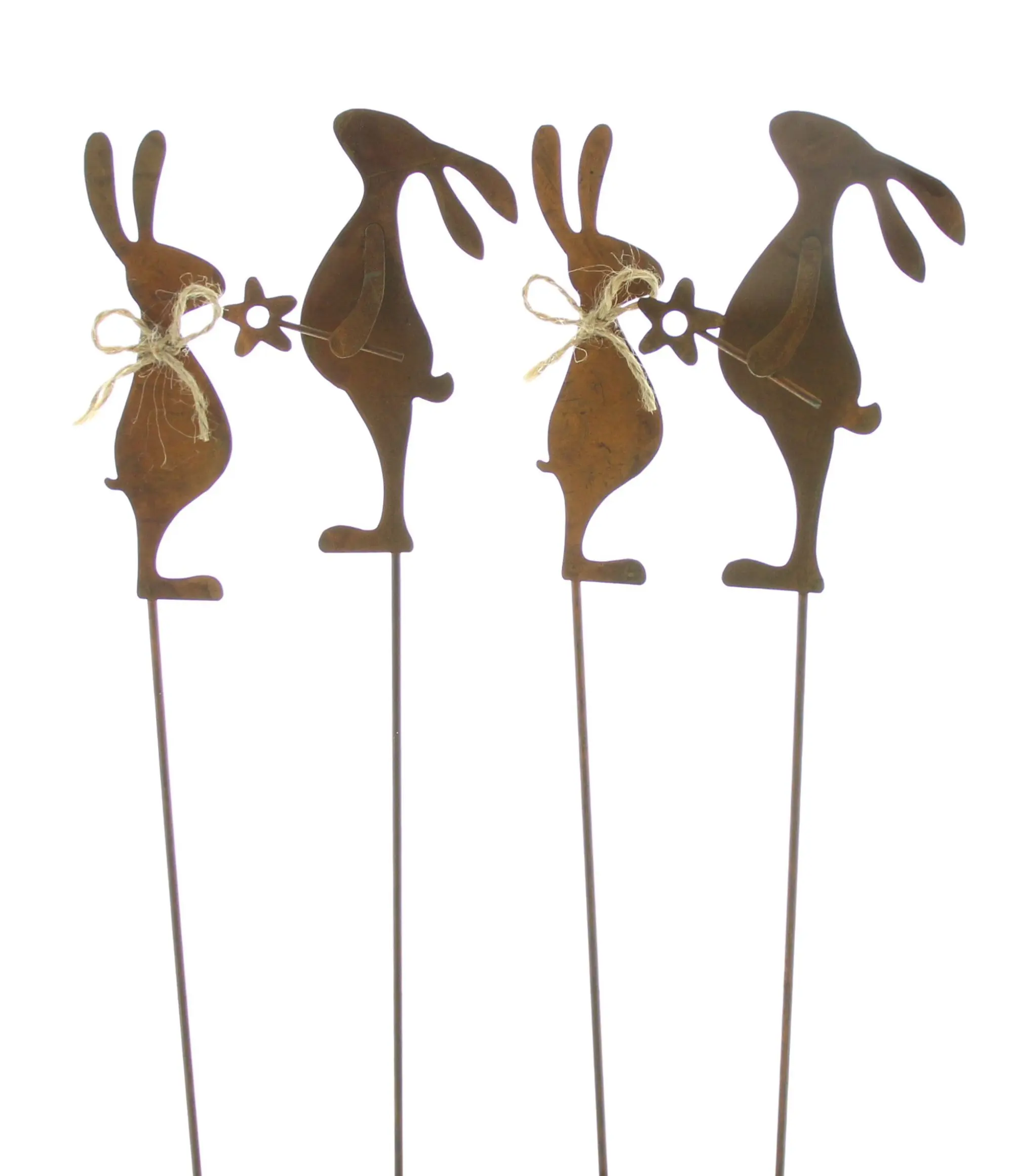 Acheter Lot de 4 pics "lapin de Pâques"  dans la boutique en ligne de Frank Flechtwaren pour Jardin de Pâques coloré