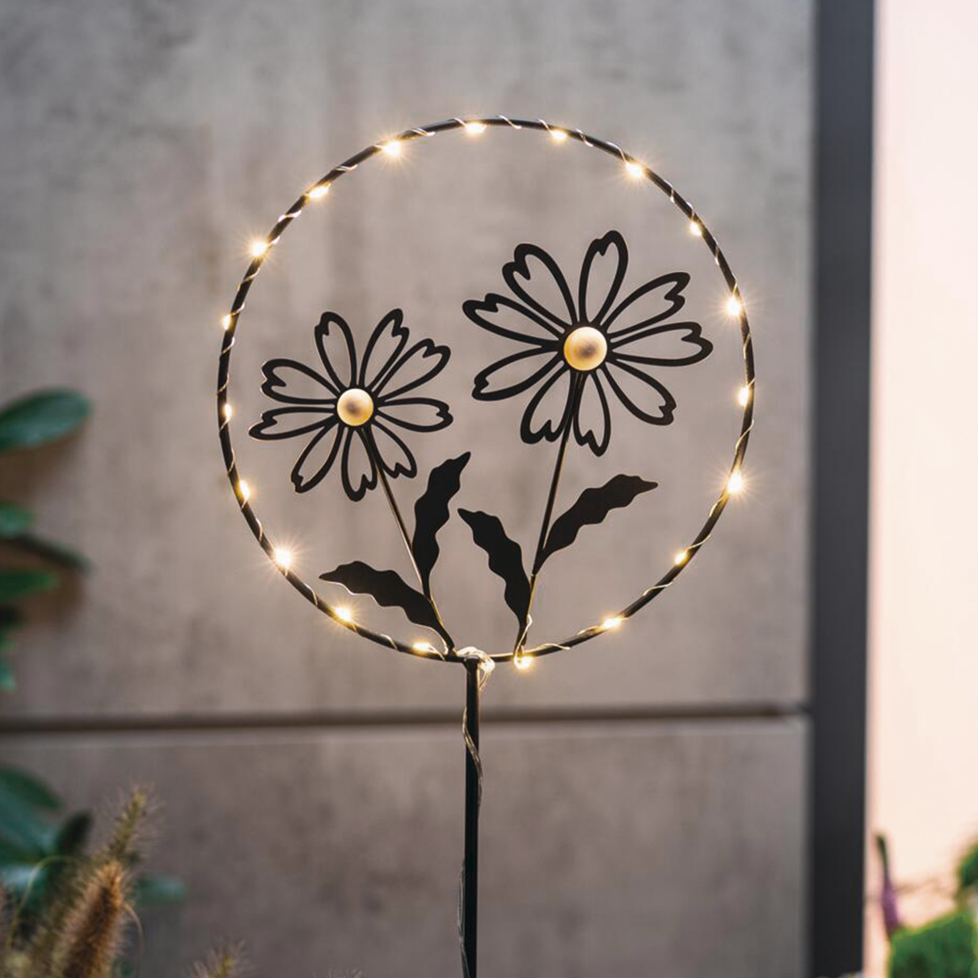 Acheter Pic de jardin LED "fleurs"  dans la boutique en ligne de Frank Flechtwaren