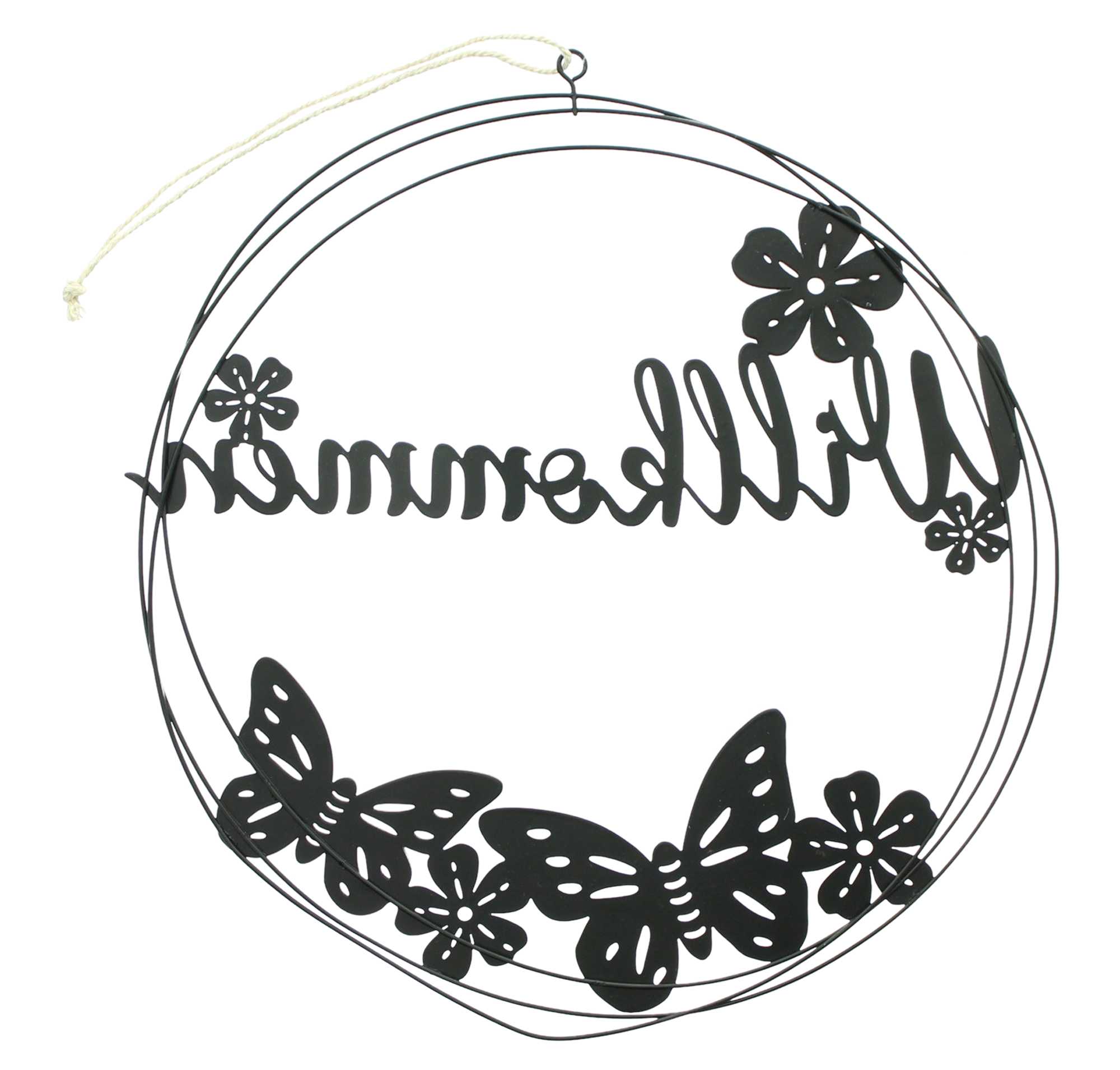 Acheter Anneau en métal "Willkommen"  dans la boutique en ligne de Frank Flechtwaren pour Pâques