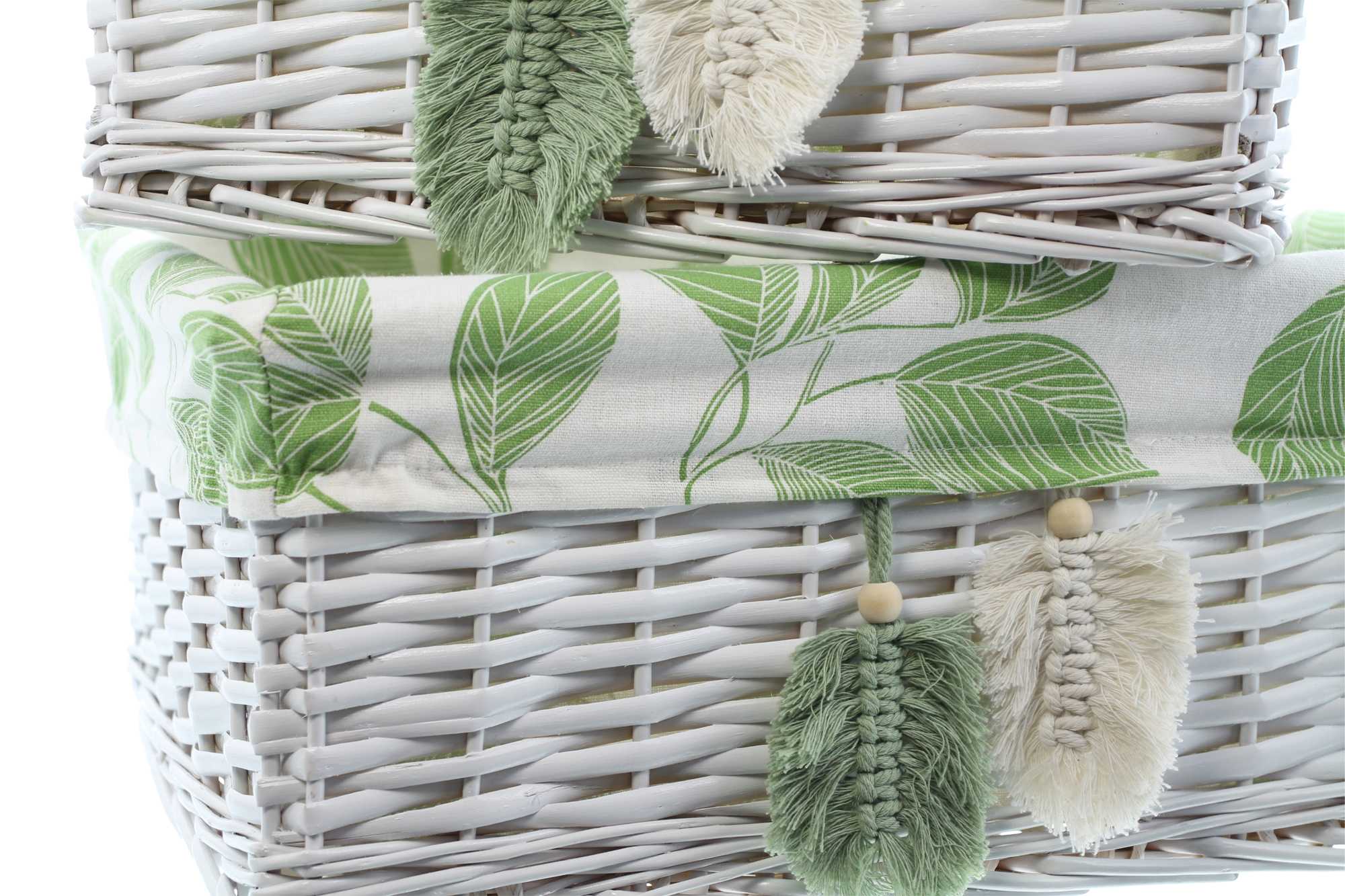 Acheter Lot de 3 paniers "feuilles"  dans la boutique en ligne de Frank Flechtwaren pour Paniers de remplissage &amp; universels