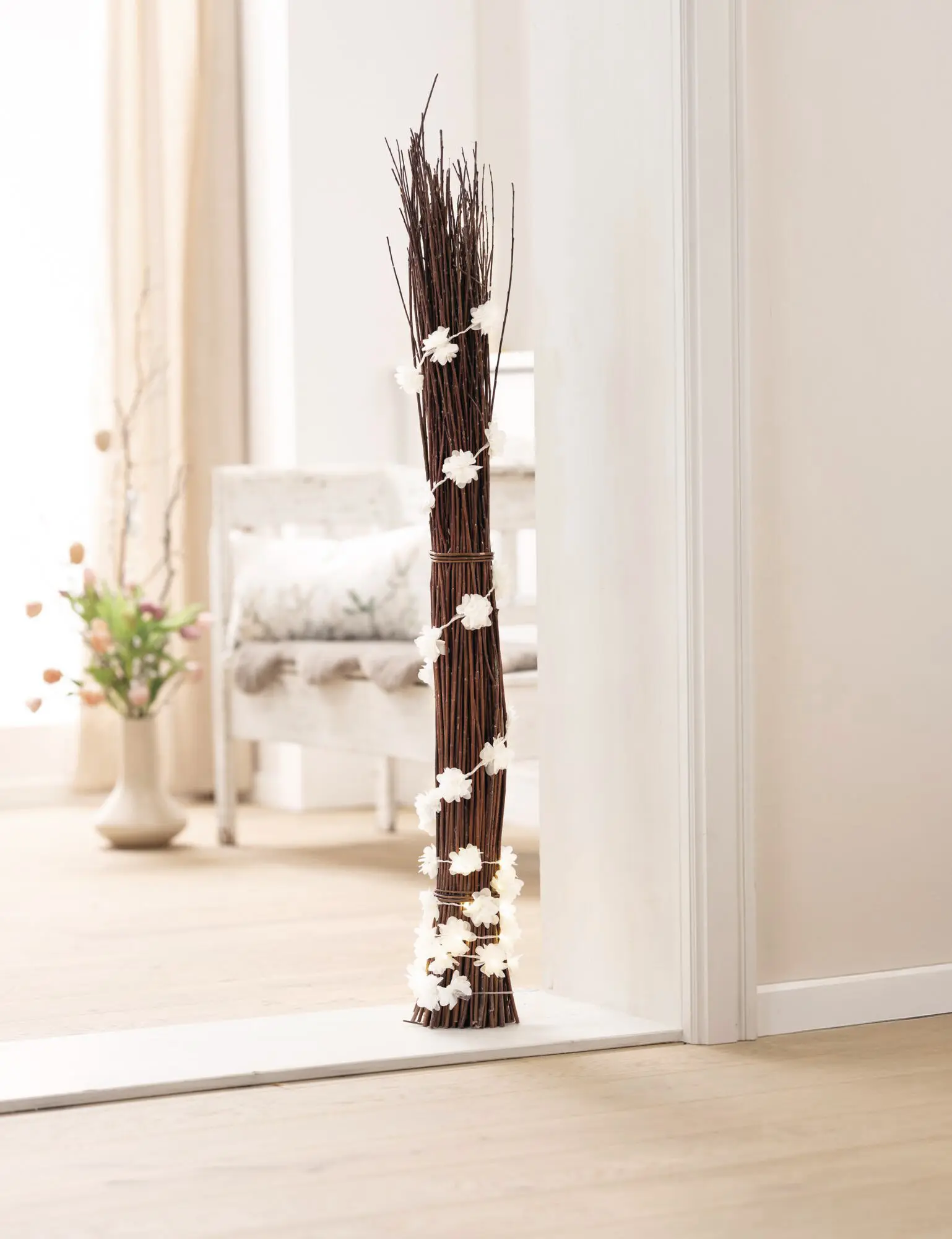 Acheter Lot de 2 guirlandes LED "White Blossom"  dans la boutique en ligne de Frank Flechtwaren pour Guirlandes lumineuses LED