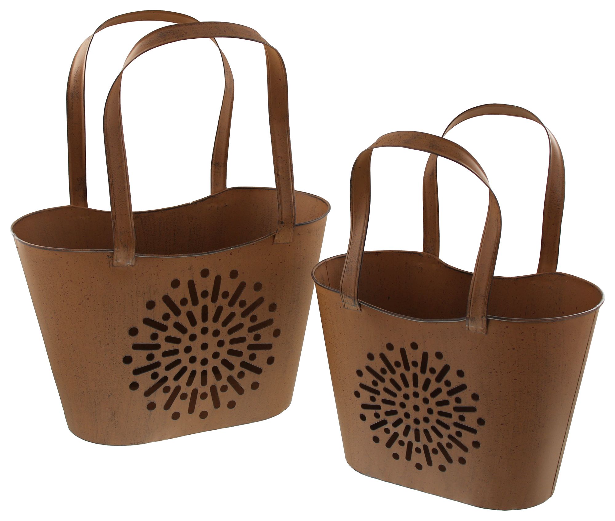 Acheter Lot de 2 décorations en métal "sac" dans la boutique en ligne de Frank Flechtwaren pour Jardinières Acheter Lot de 2 décorations en métal "sac" dans la boutique en ligne de Frank Flechtwaren pour Jardinières