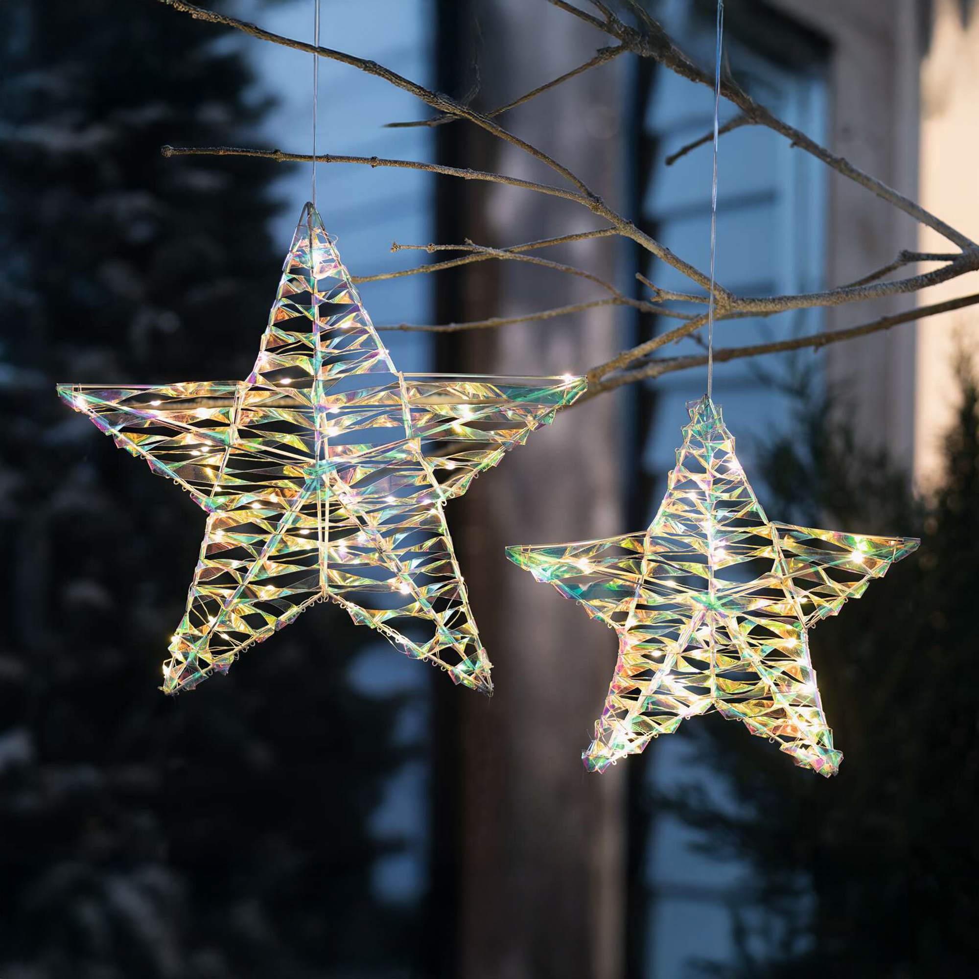 Acheter Lot de 2 suspensions LED "Rainbow"  dans la boutique en ligne de Frank Flechtwaren pour Noël