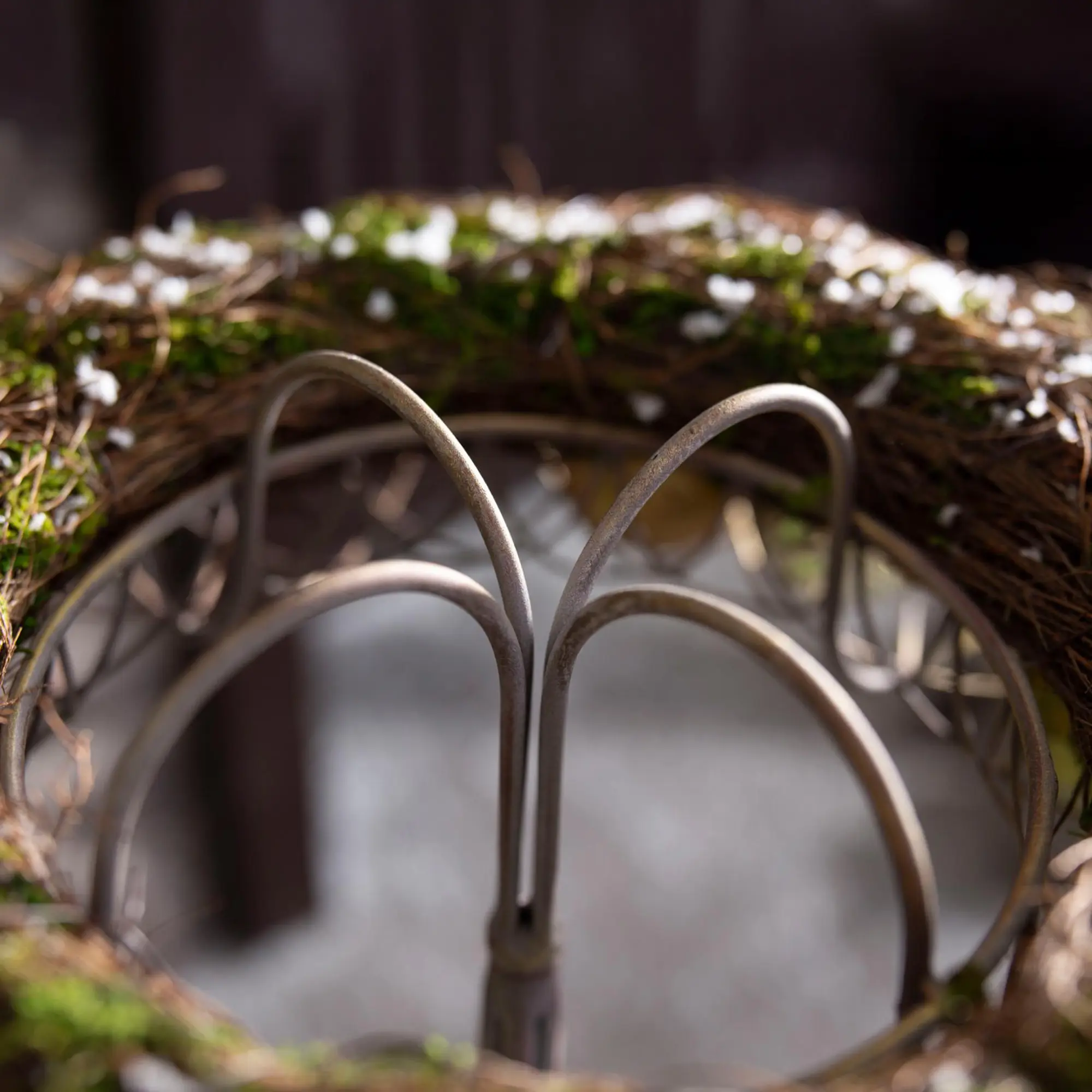 Acheter Support de couronne "Shabby chic"  dans la boutique en ligne de Frank Flechtwaren pour Accessoires pour couronnes de l’Avent