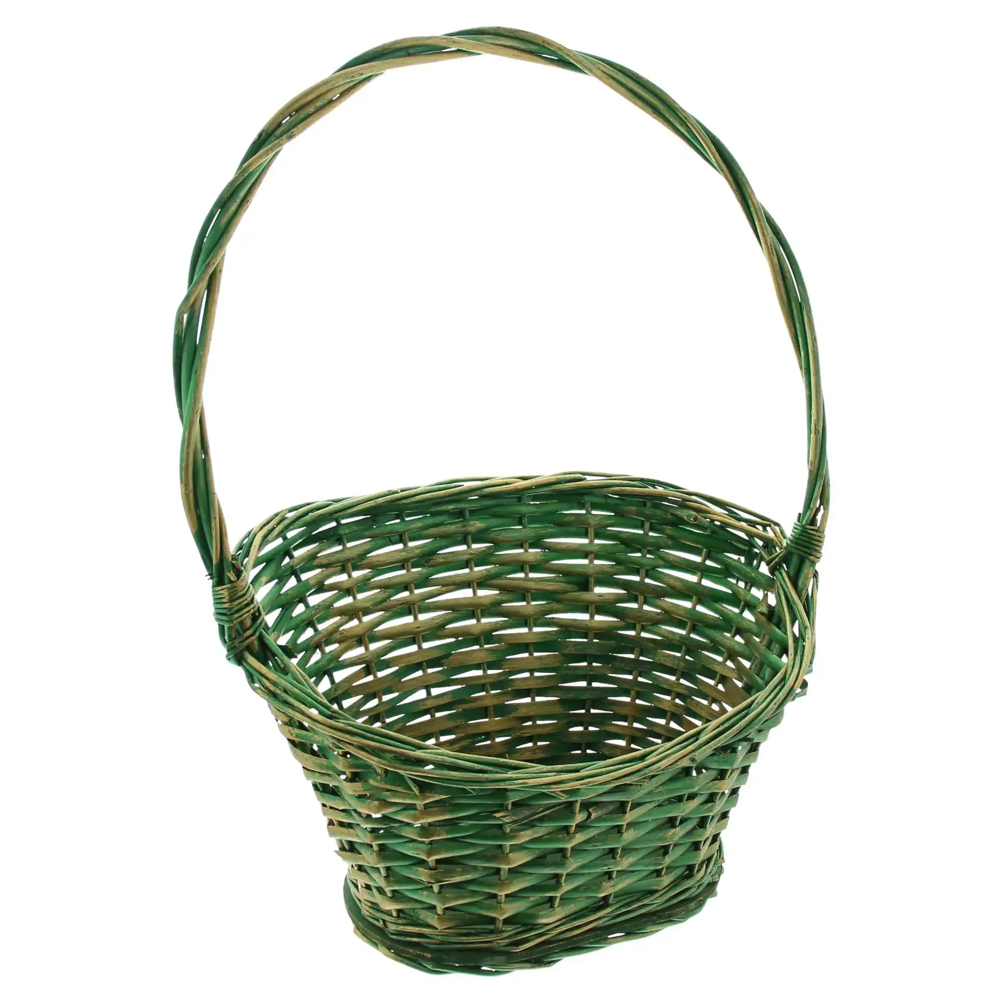 Acheter Panier de présentation "vert/or"  dans la boutique en ligne de Frank Flechtwaren pour Paniers cadeaux