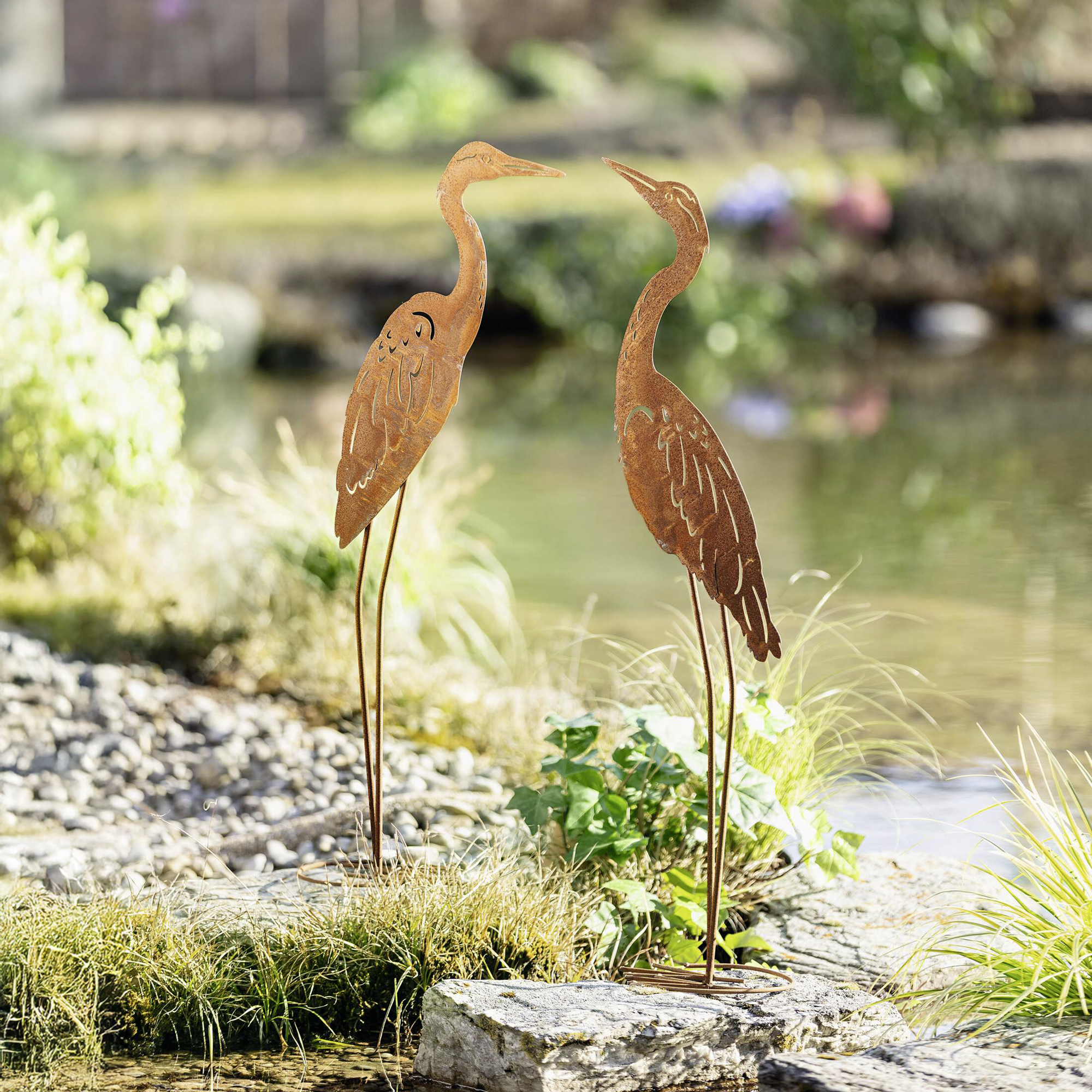 Acheter Lot de 2 oiseaux "rouille"  dans la boutique en ligne de Frank Flechtwaren