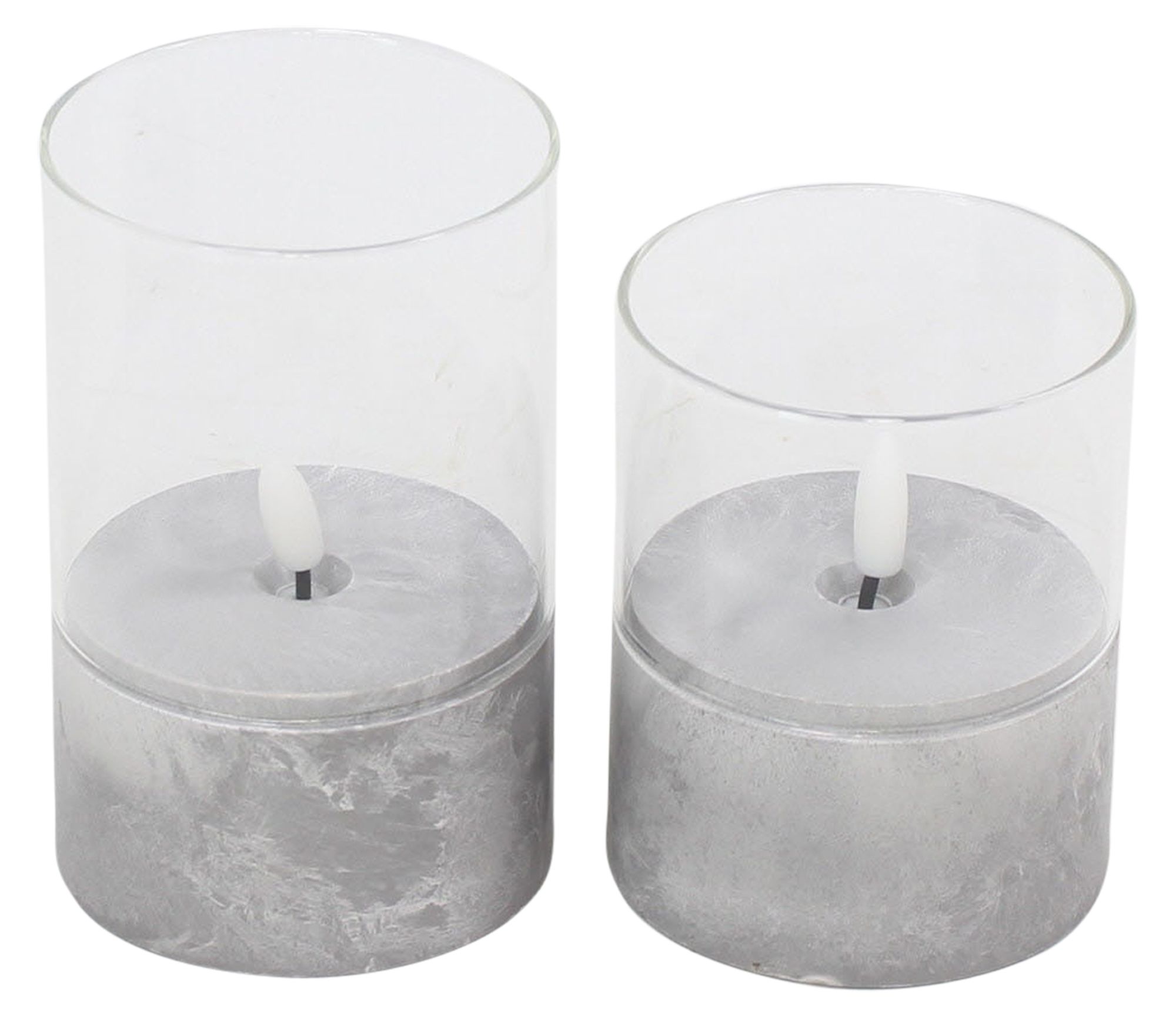 Acheter Lot de 2 bougies chauffe-plat LED "Aspect béton"  dans la boutique en ligne de Frank Flechtwaren pour Bougies &amp; LEDs