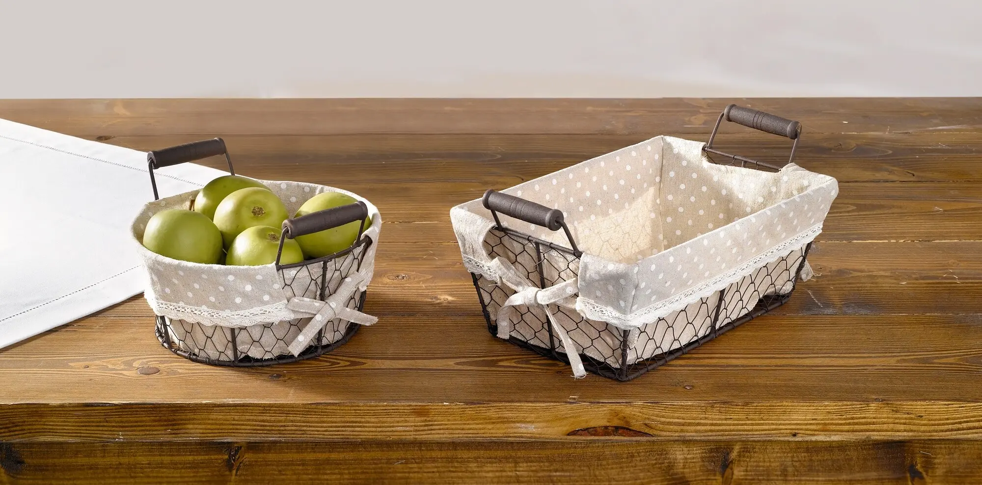 Acheter Panier de rangement "petits pois", rectangulaire  dans la boutique en ligne de Frank Flechtwaren pour Cuisine
