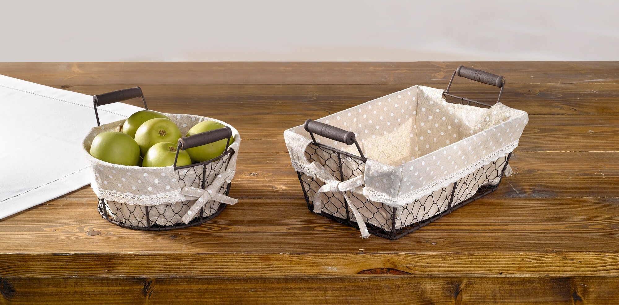 Acheter Panier de rangement "petits pois", rectangulaire  dans la boutique en ligne de Frank Flechtwaren pour Cuisine