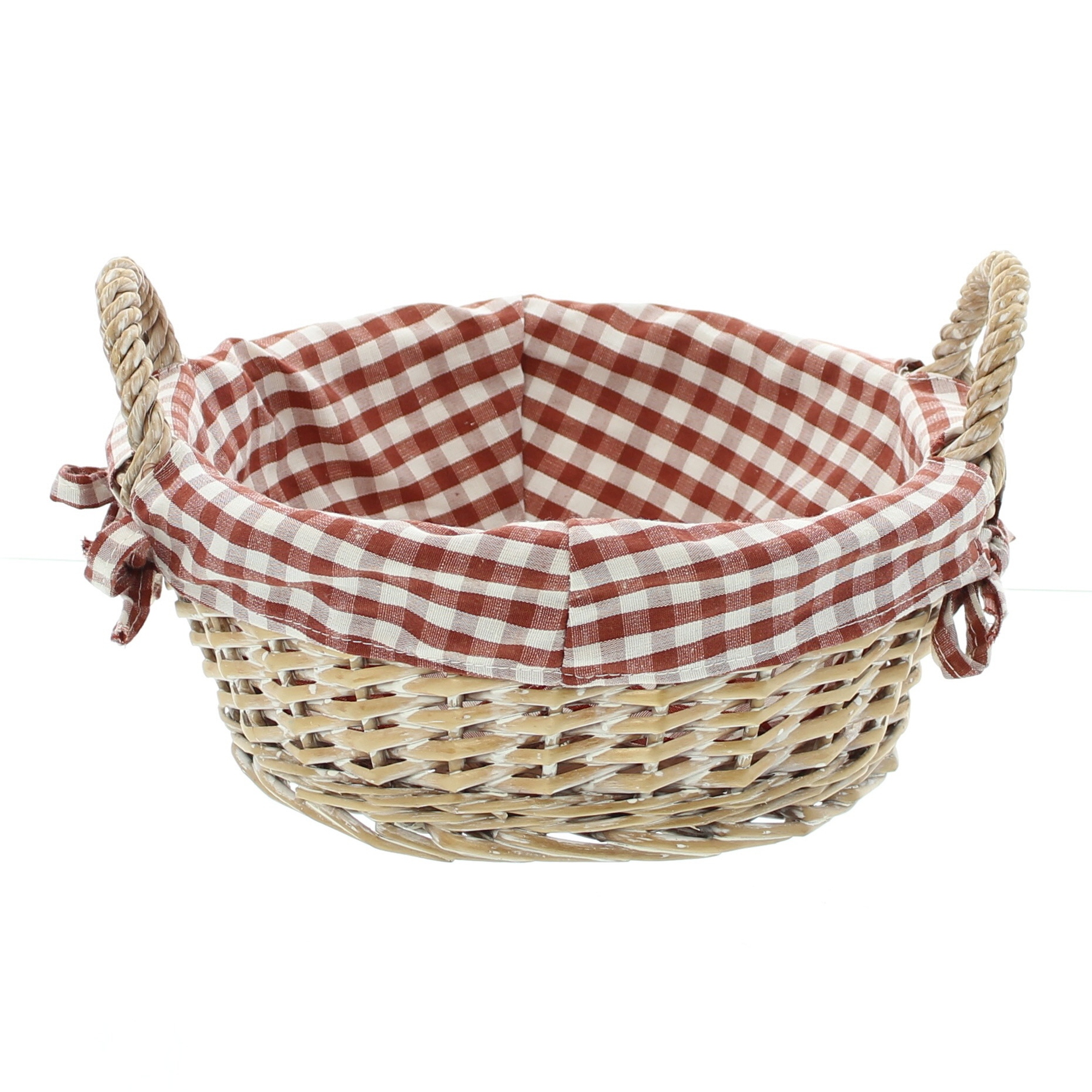 Acheter Corbeille "carreaux", ronde  dans la boutique en ligne de Frank Flechtwaren pour Automne