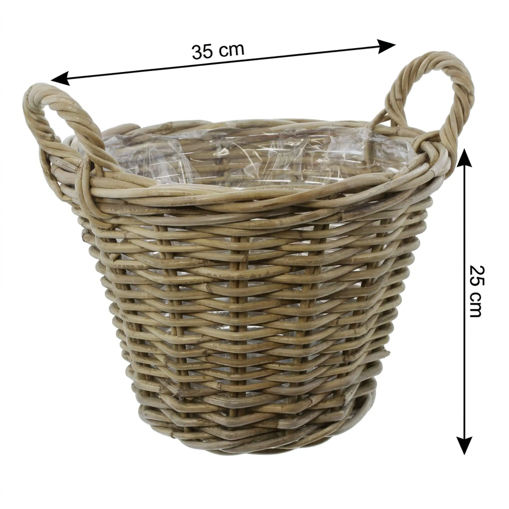 Acheter Panier à plantes "rotin", MM  dans la boutique en ligne de Frank Flechtwaren pour Jardinières corbeilles
