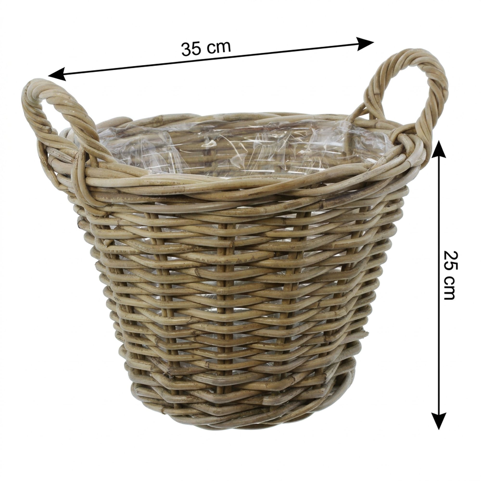 Acheter Panier à plantes "rotin", MM  dans la boutique en ligne de Frank Flechtwaren pour Jardinières corbeilles
