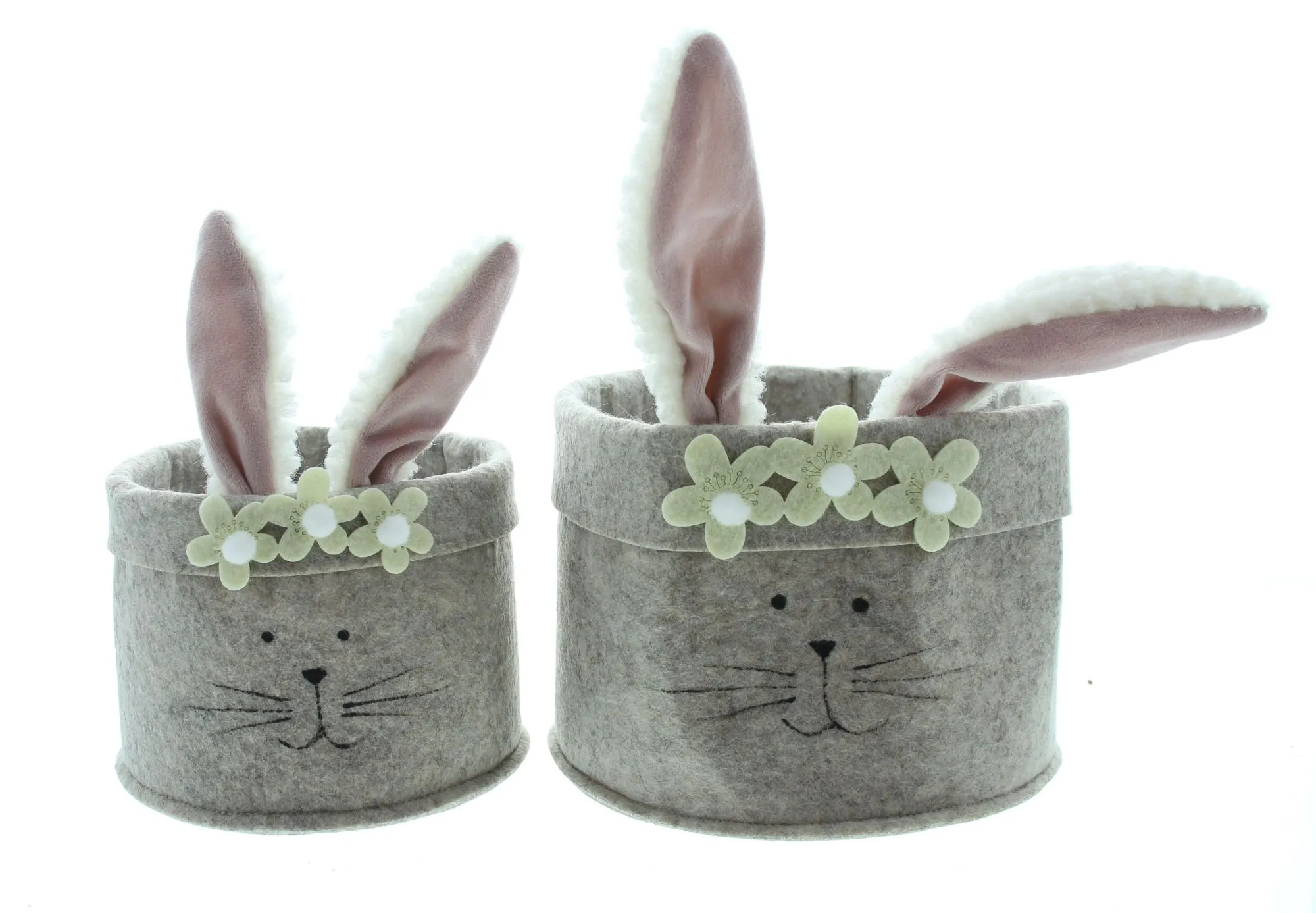 Acheter Lot de 2 nids de Pâques "lapin"  dans la boutique en ligne de Frank Flechtwaren pour Tons pastel