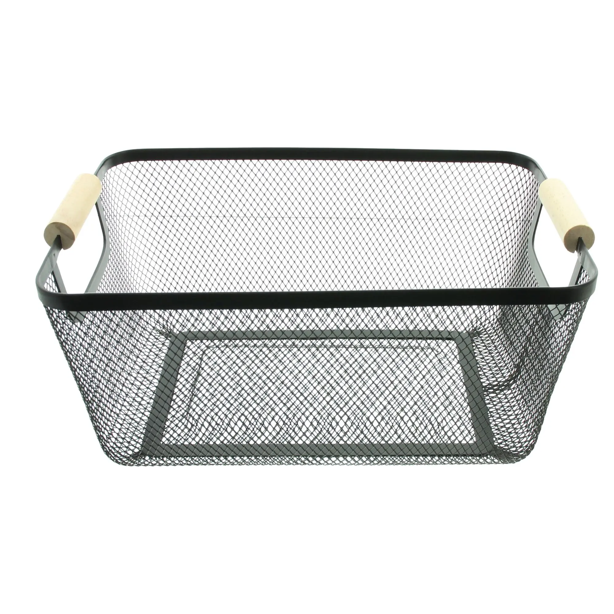 Acheter Panier métallique "poignées bambou"  dans la boutique en ligne de Frank Flechtwaren pour Salon