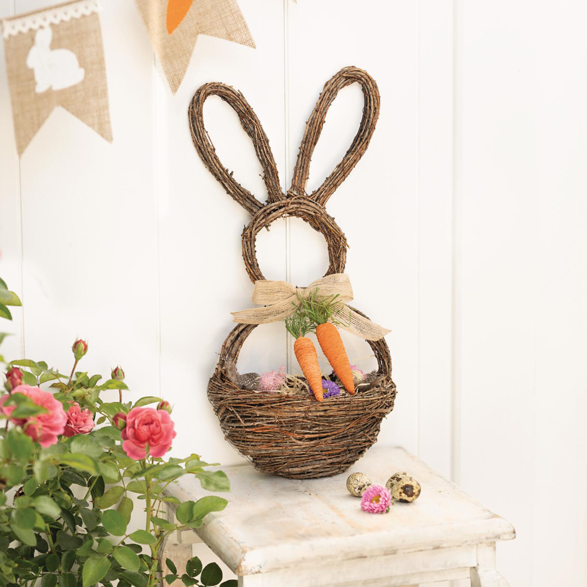 Acheter Accroche murale "panier lapin "  dans la boutique en ligne de Frank Flechtwaren