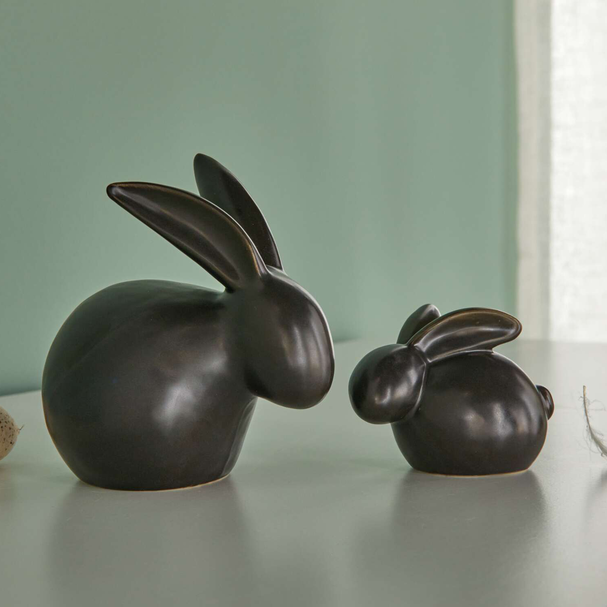 Acheter Lot de 2 lapins "Black"  dans la boutique en ligne de Frank Flechtwaren