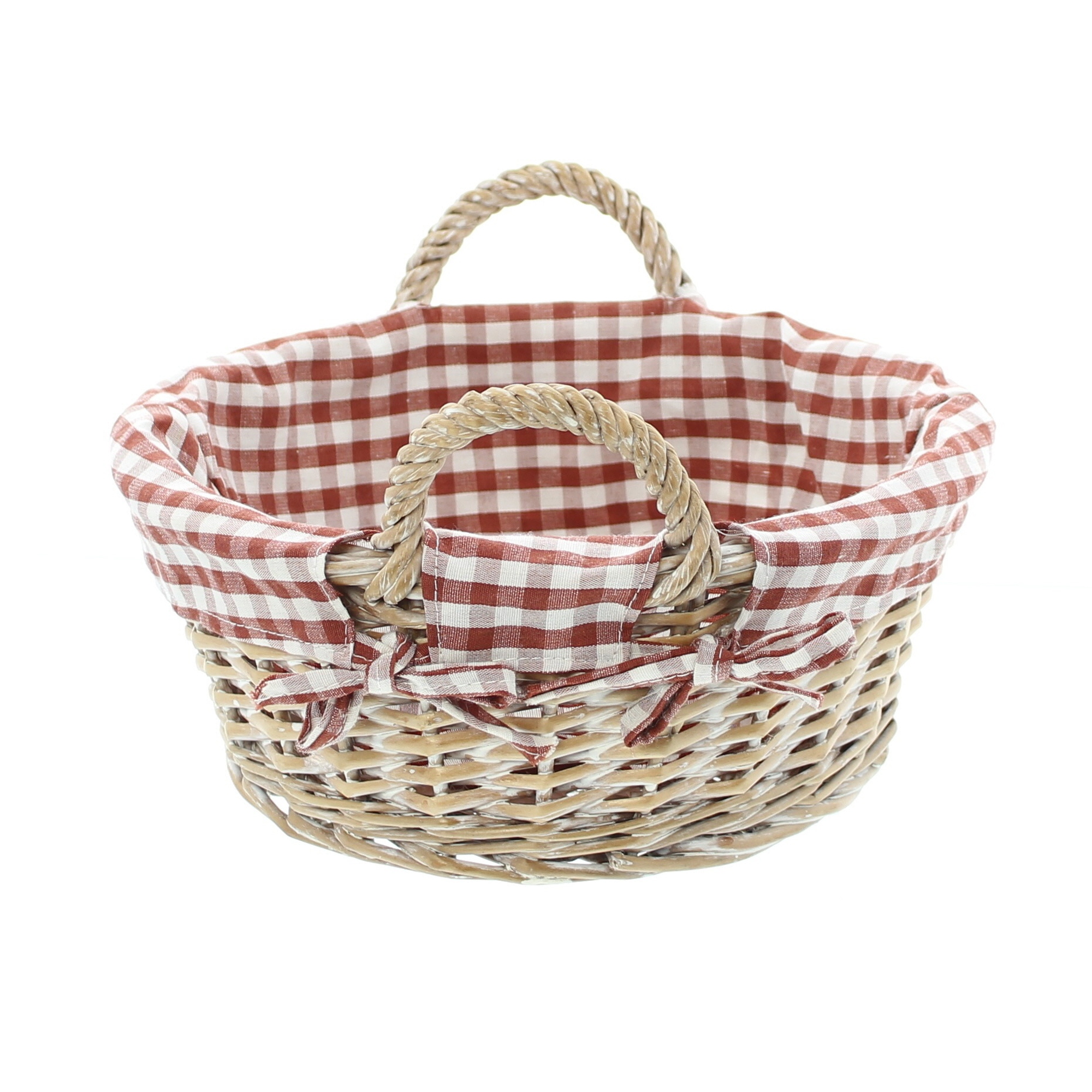 Acheter Corbeille "carreaux", ronde  dans la boutique en ligne de Frank Flechtwaren pour Automne
