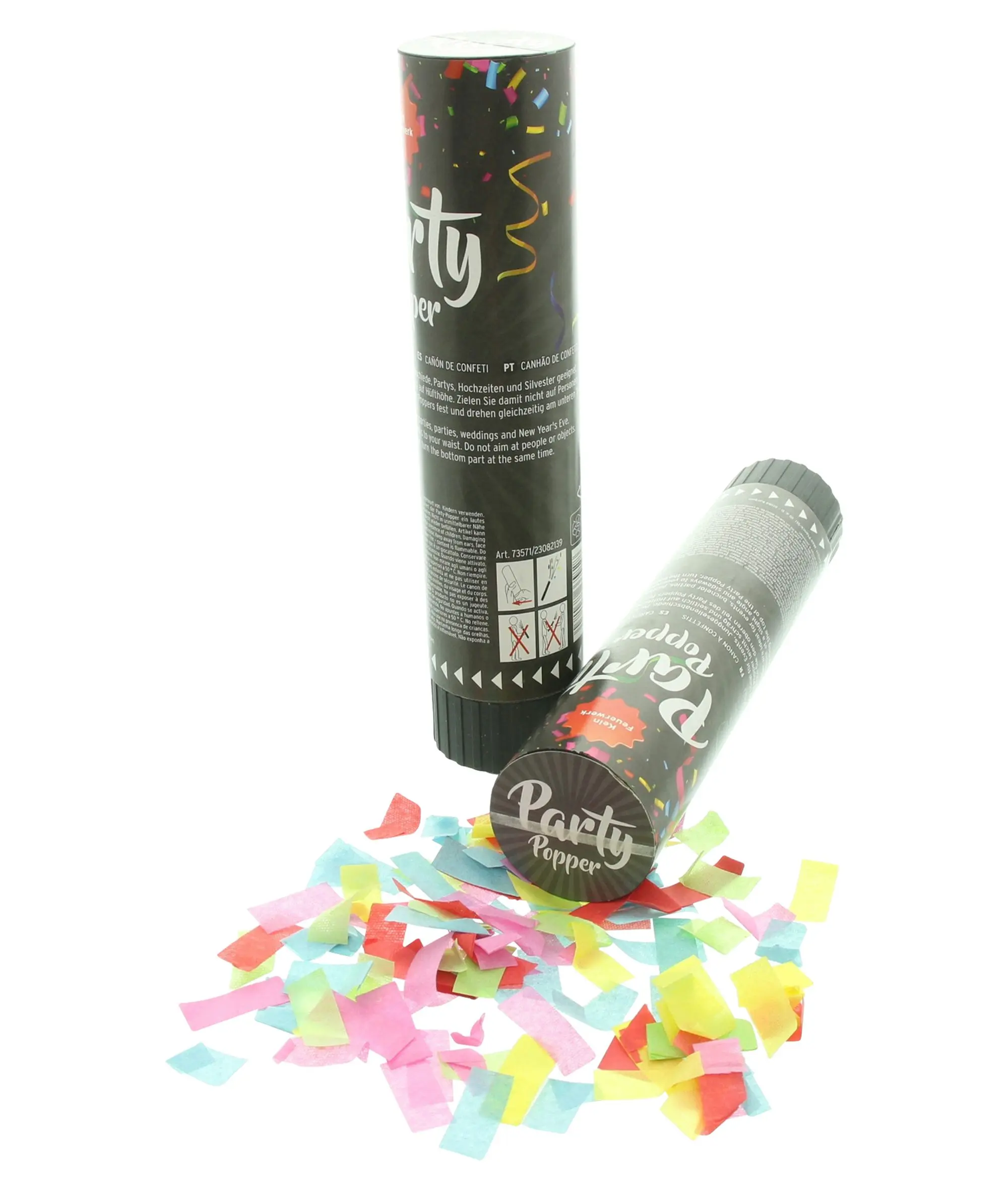 Acheter Lot de 2 party poppers "Confettis"  dans la boutique en ligne de Frank Flechtwaren pour Confettis de table et pics