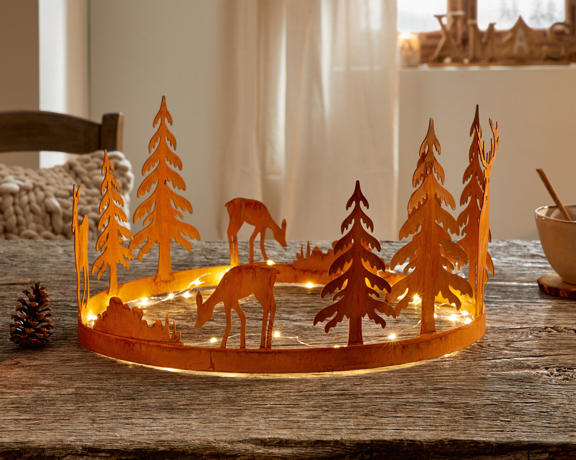 Acheter Cercle de décoration "biche et cerf"  dans la boutique en ligne de Frank Flechtwaren