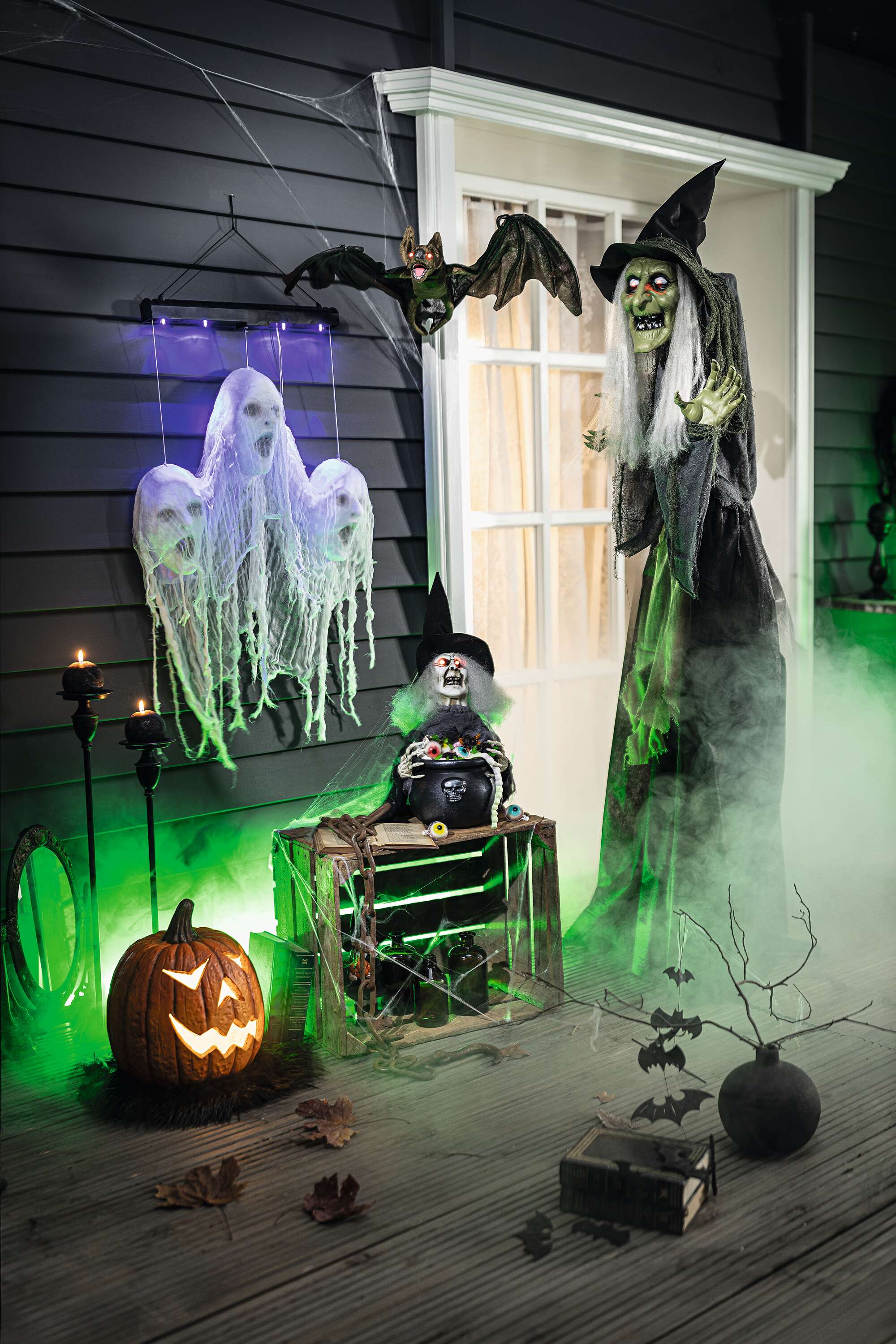 Acheter Suspension LED "Spooky Faces"  dans la boutique en ligne de Frank Flechtwaren pour Support de lumière LED