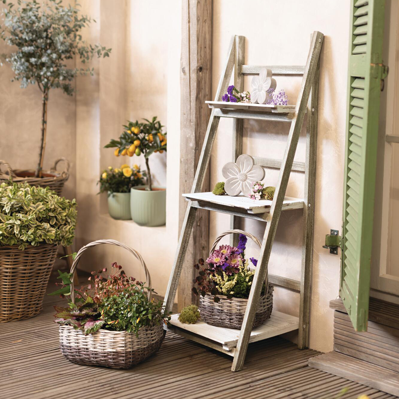 Acheter Lot de 2 paniers à plantes "Saule gris"  dans la boutique en ligne de Frank Flechtwaren pour Jardinières corbeilles