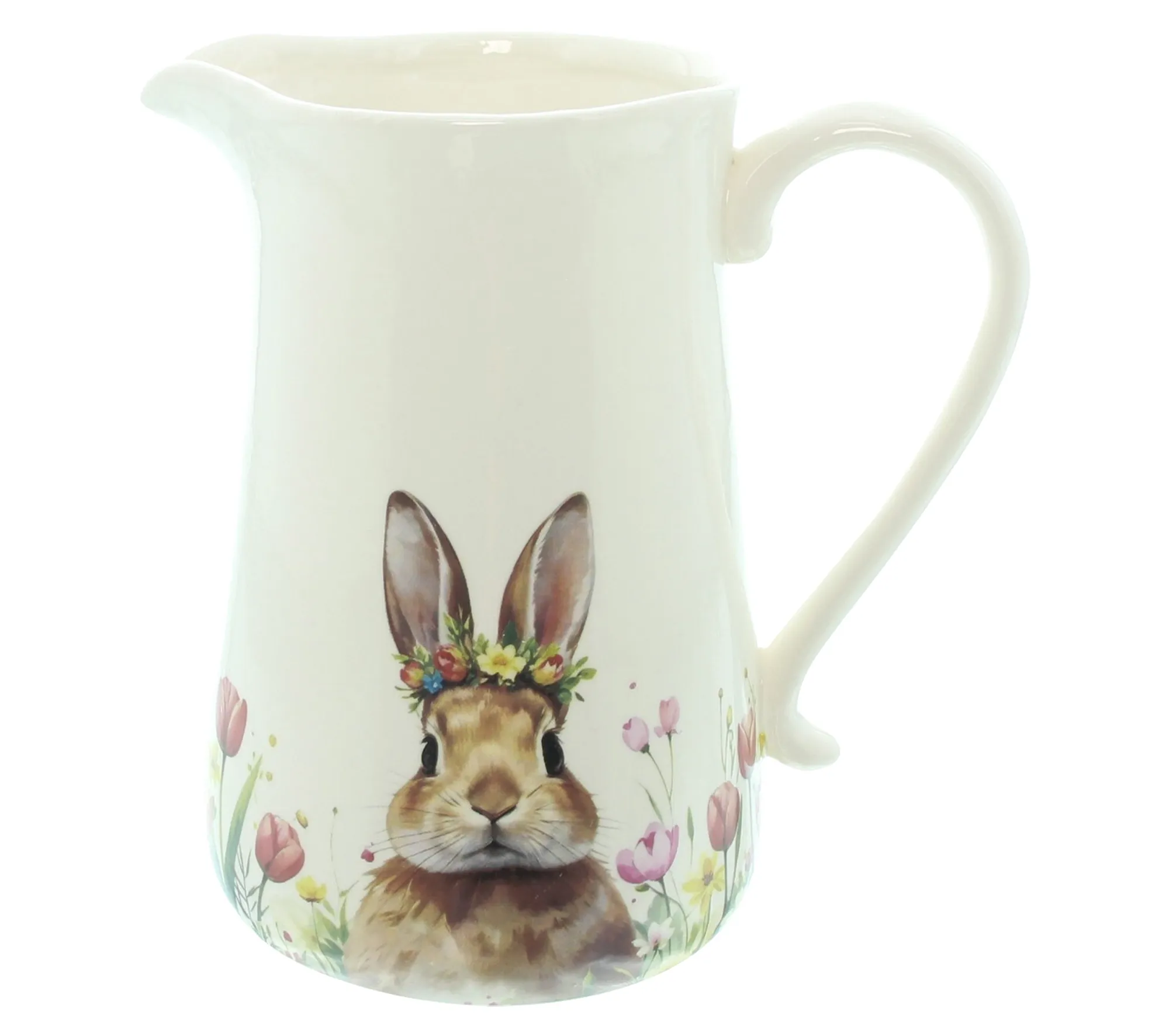Acheter Vase décoratif "lapin avec couronne fleurie"  dans la boutique en ligne de Frank Flechtwaren pour Lapin &amp; co