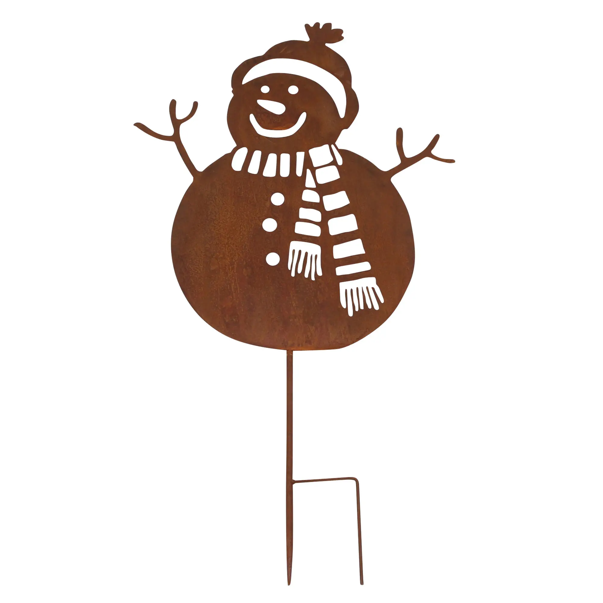 Acheter Piquet de jardin « Bonhomme de neige »  dans la boutique en ligne de Frank Flechtwaren pour Décoration rouille pour votre jardin