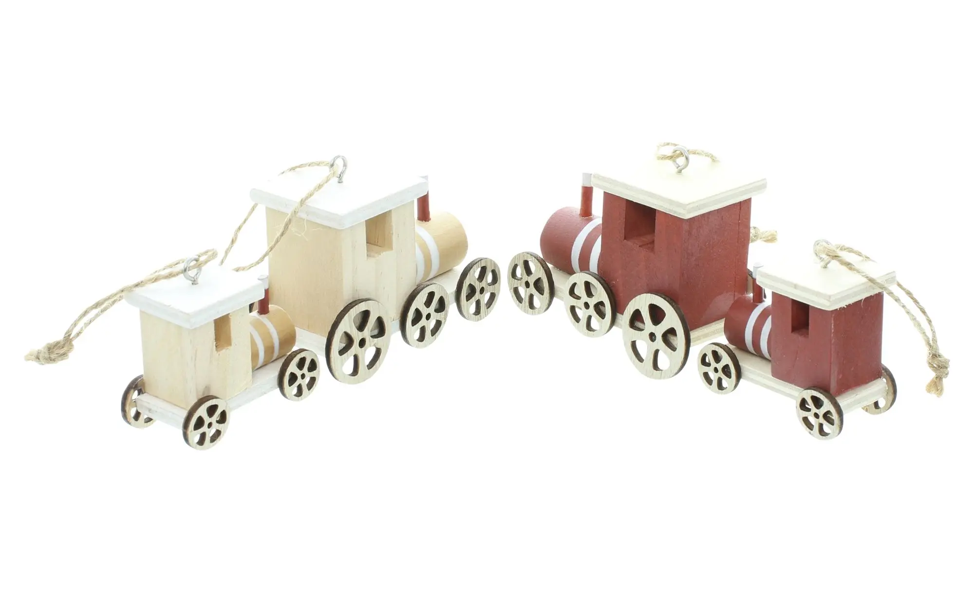 Acheter Lot de 4 suspensions "locomotive à vapeur"  dans la boutique en ligne de Frank Flechtwaren pour Décorations pour sapins de Noël