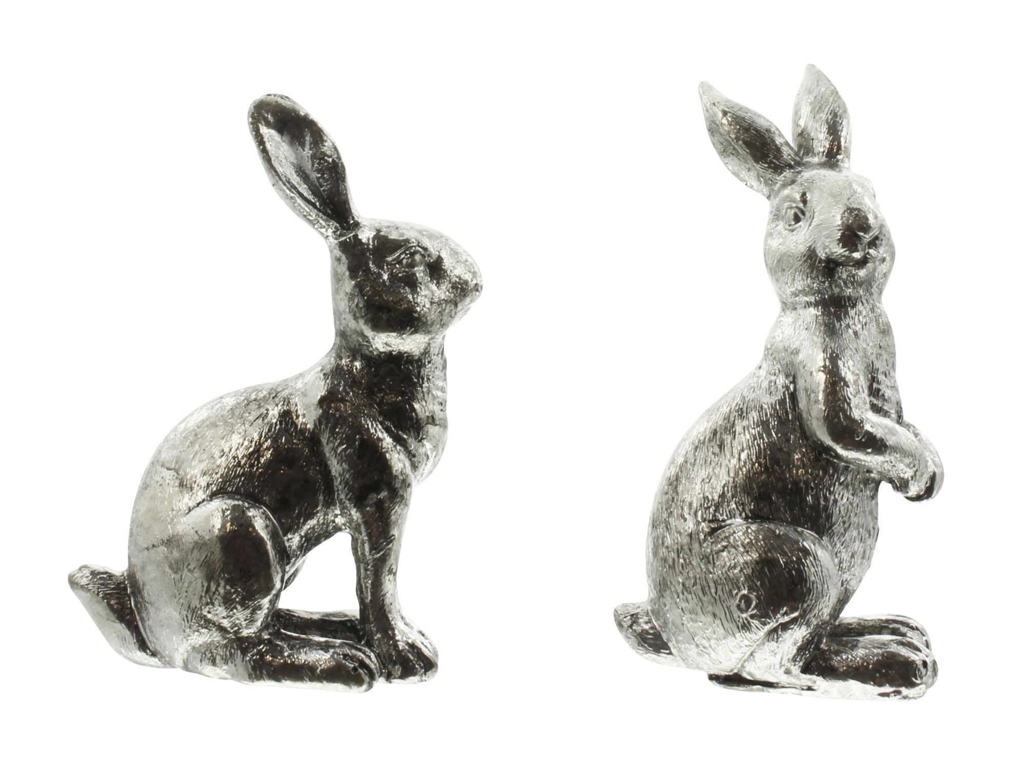 Acheter Lot de 2 lapins "argenté"  dans la boutique en ligne de Frank Flechtwaren pour Lapin &amp; co