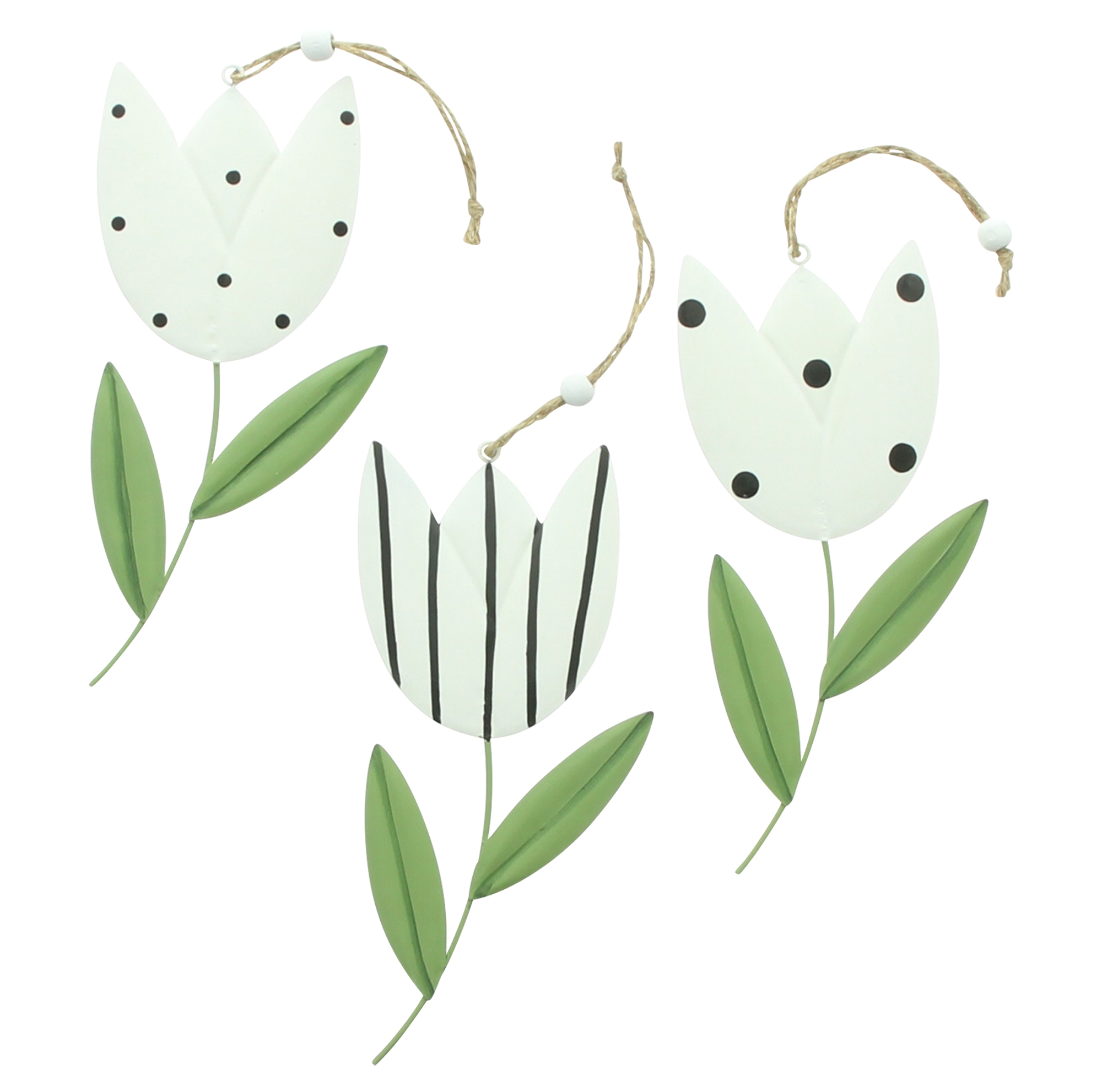 Acheter Lot de 3 suspensions "tulipes"  dans la boutique en ligne de Frank Flechtwaren pour Décorations à suspendre